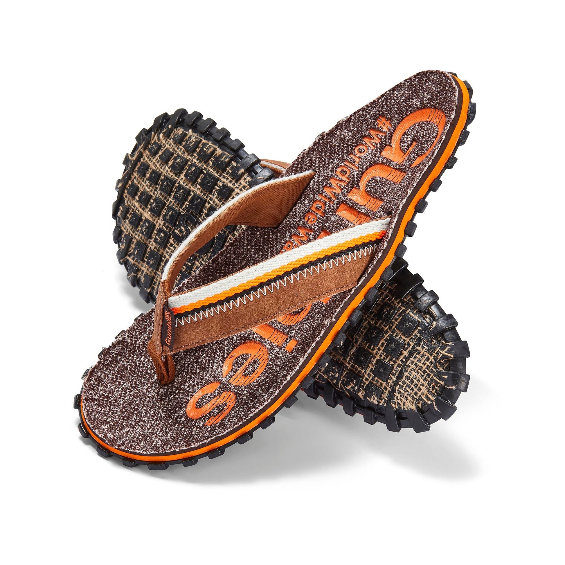 Men's Flip Flops in Orange
