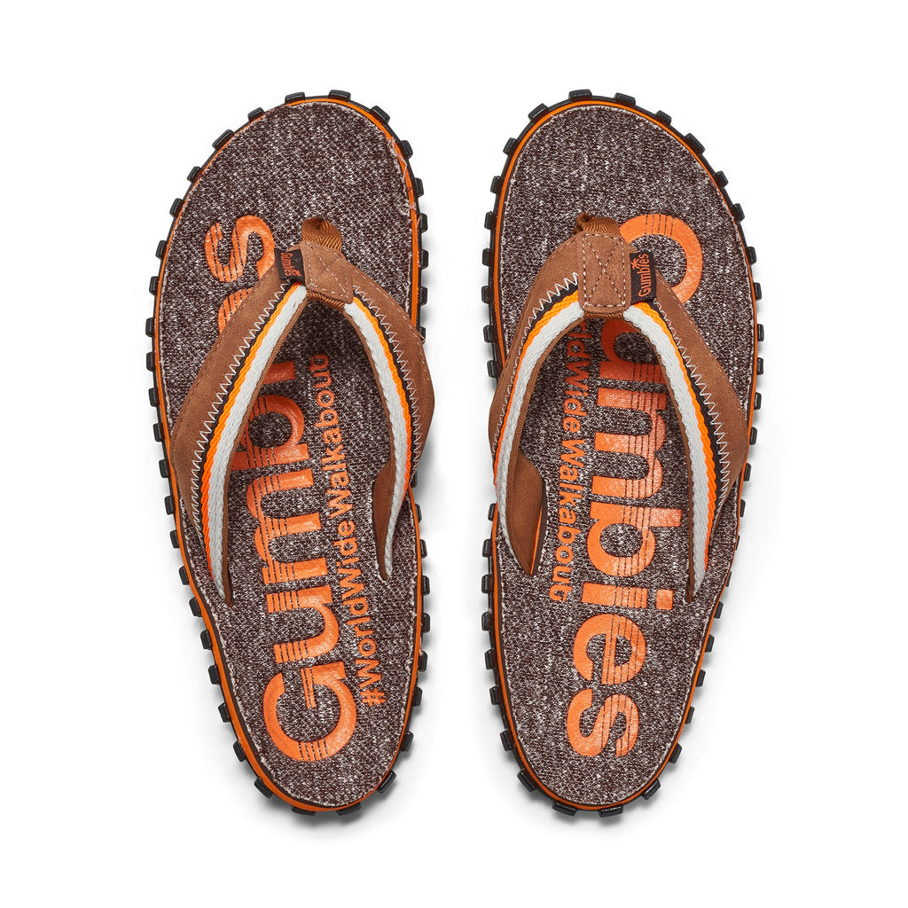 Men's Flip Flops in Orange