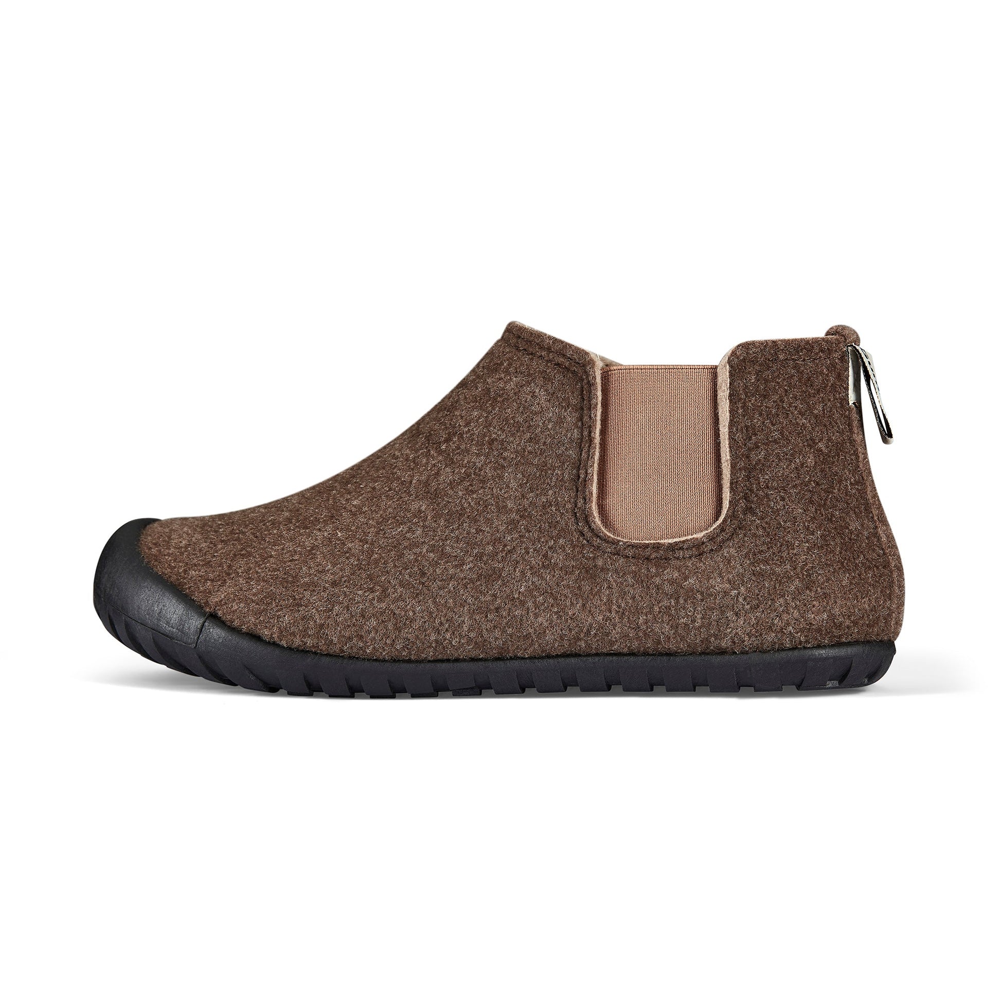 Women's Slipper Boot in Chocolate and Cream