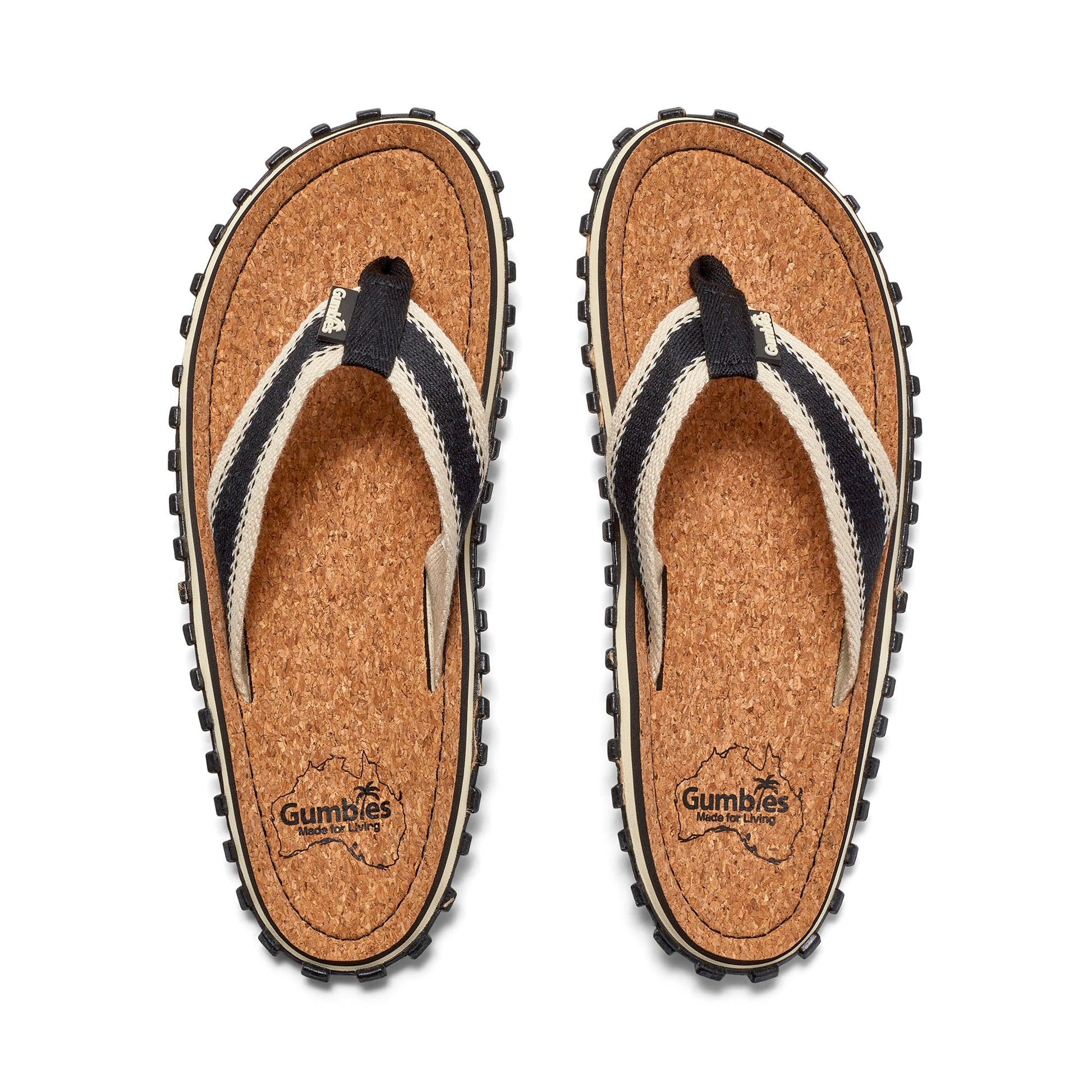 Corker Flip Flops Men's Black