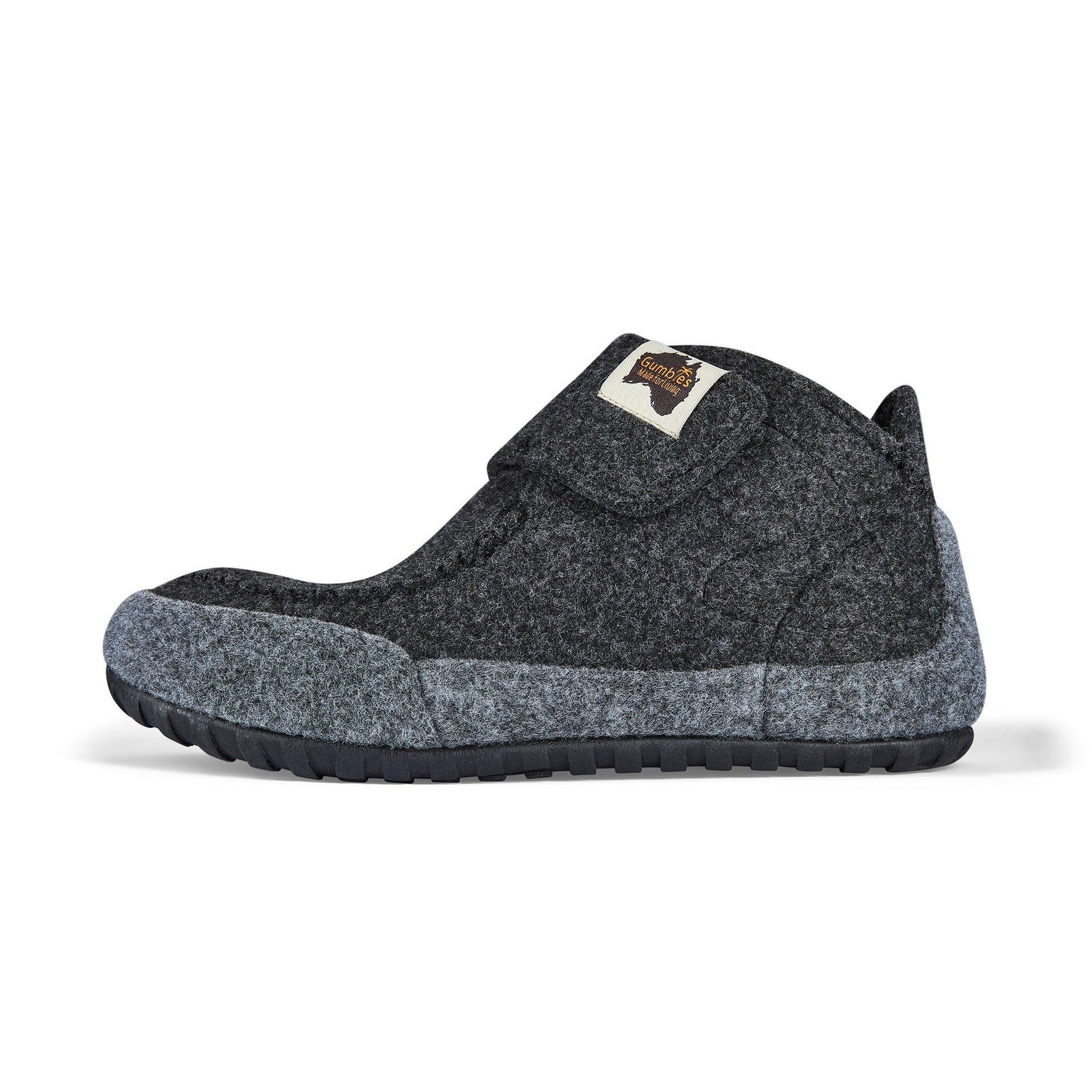 Men's Charcoal and Grey Slipper Boots