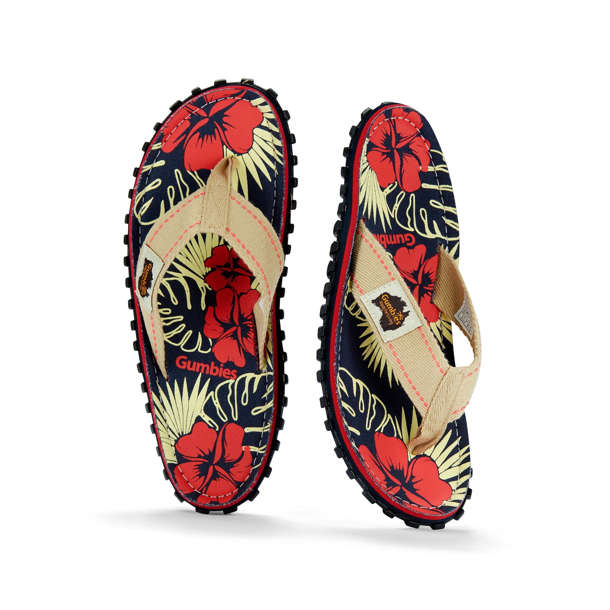 Men's Islander Flip Flops in Denim Hibiscus