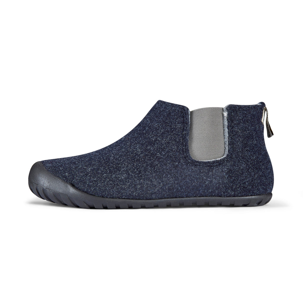 Brumby Women's Slipper Boot in Navy and Grey
