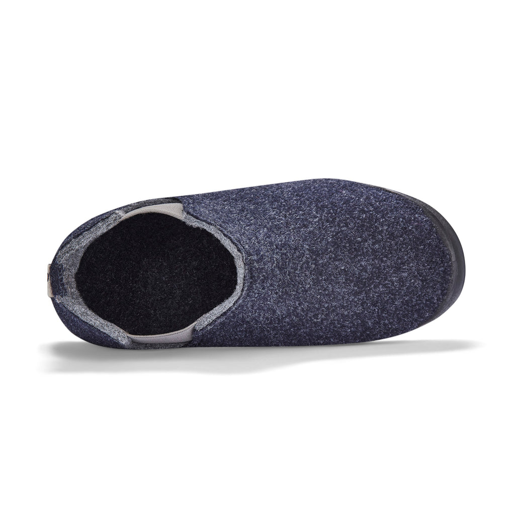 Men's Slipper Boot in Navy and Grey