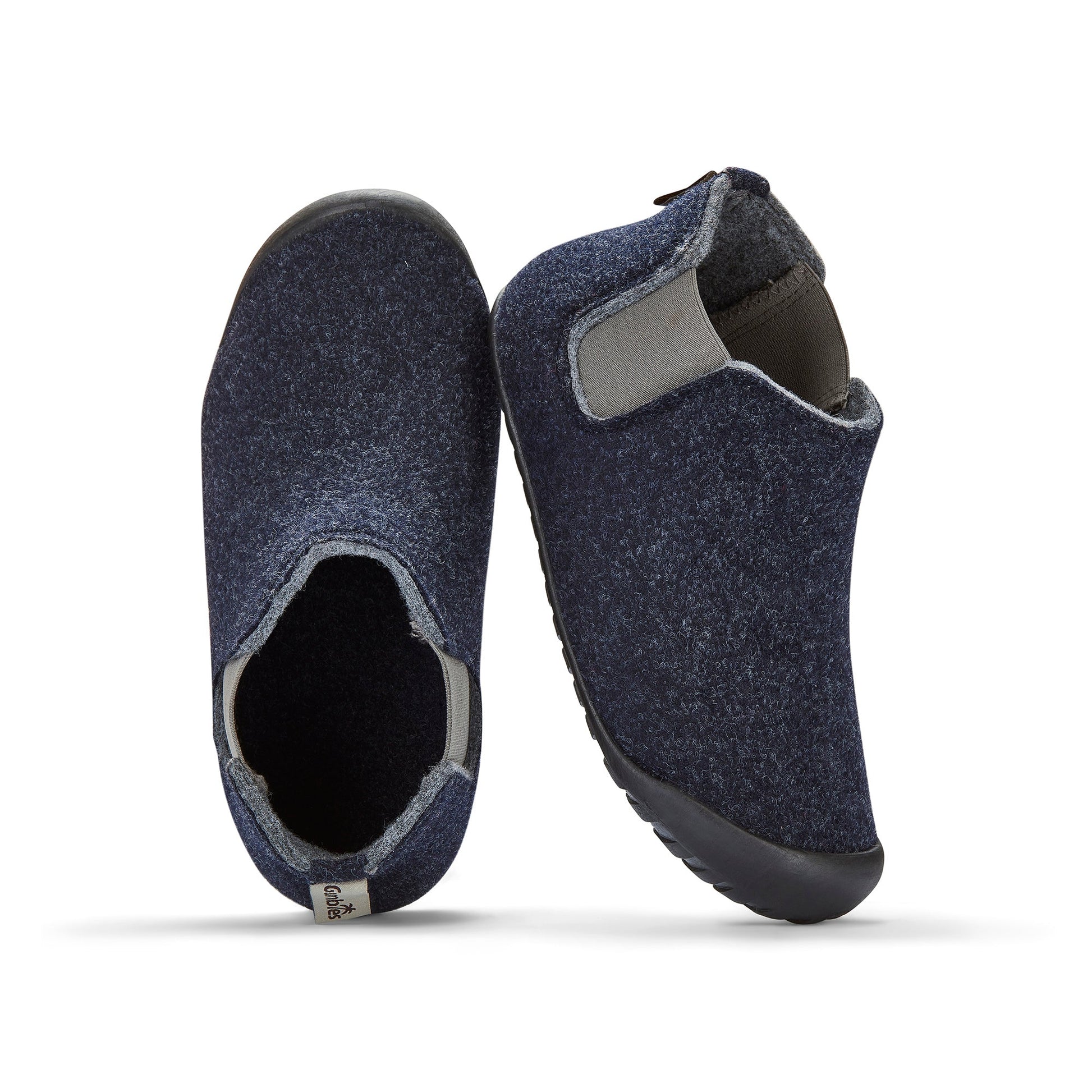 Men's Slipper Boot in Navy and Grey