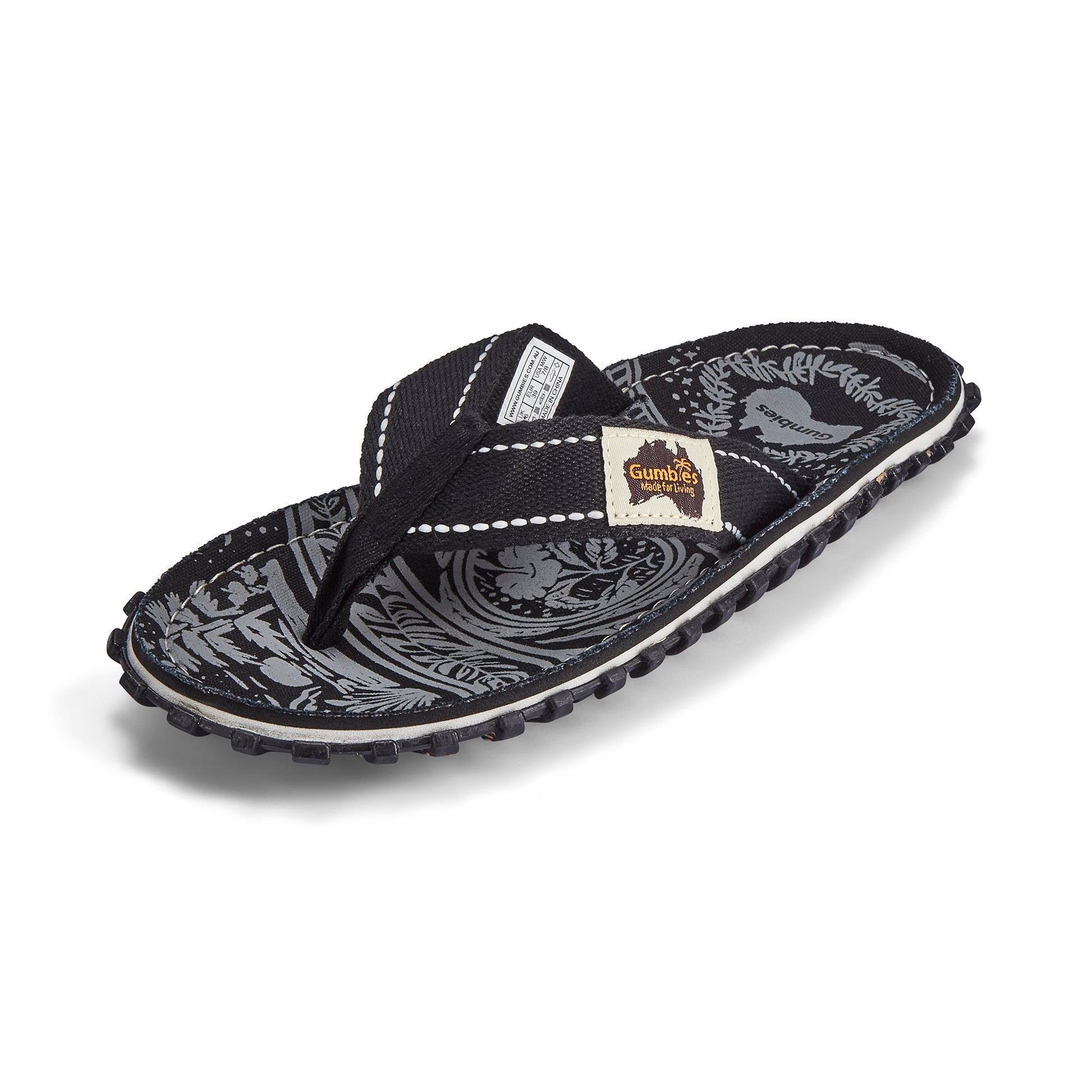 Women's Islander Flip Flops in Midnight Black
