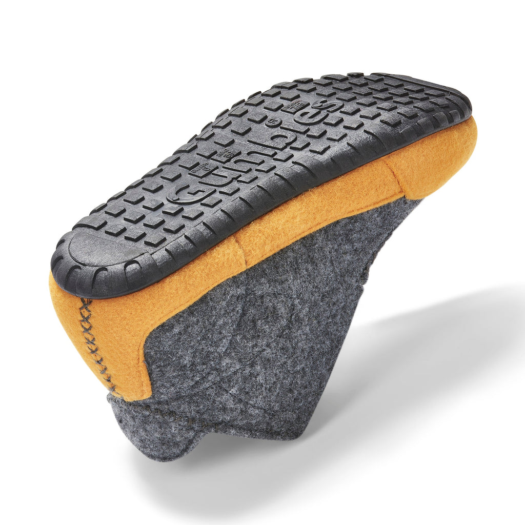 Quokka Slipper Boots in Grey and Curry