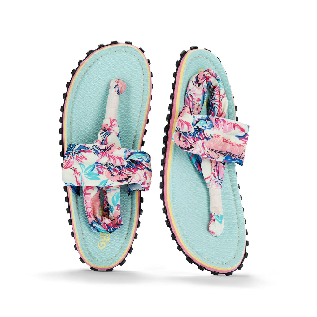 Women's Slingback Sandals in Mint and Pink