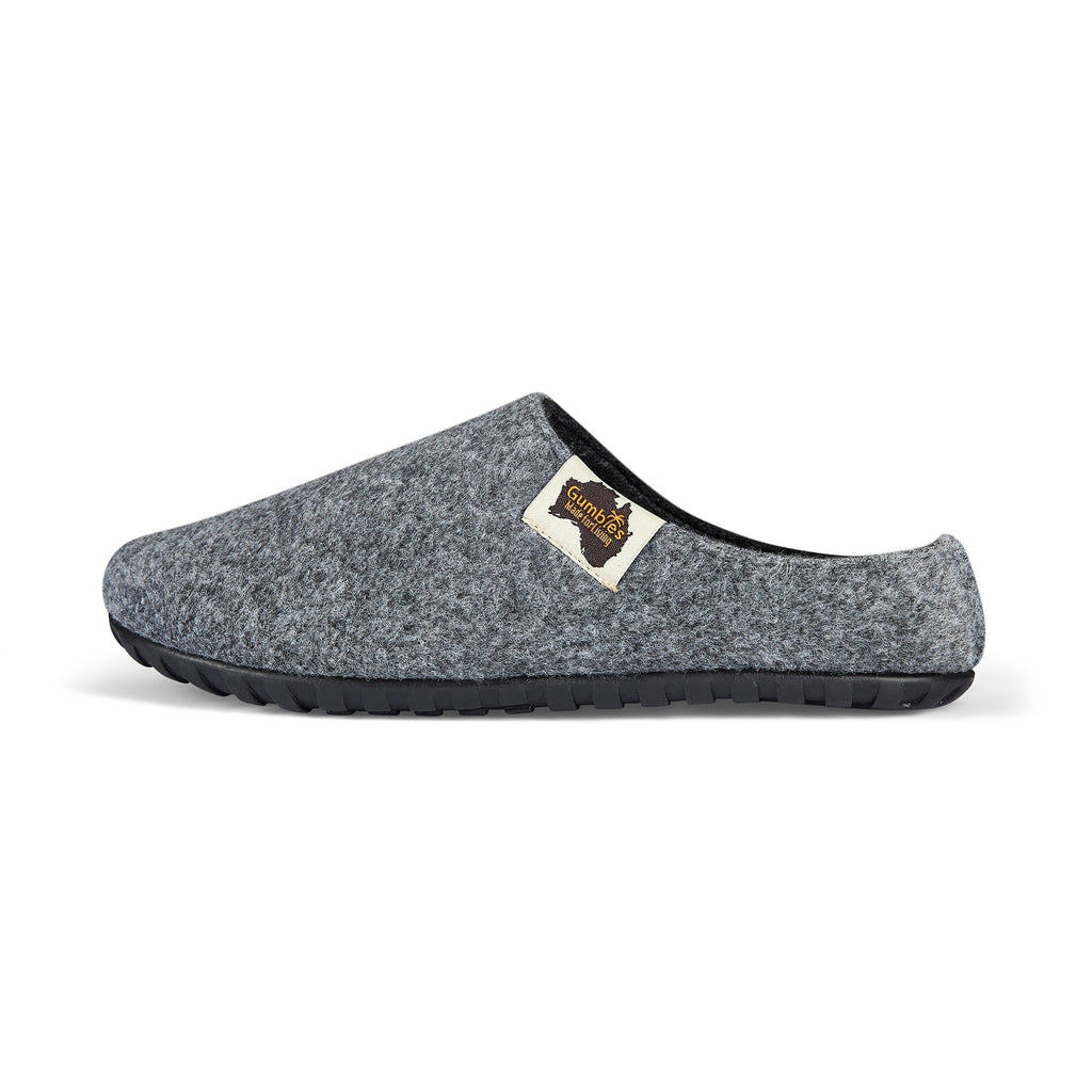 Outback Mens Slipper in Grey and Charcoal