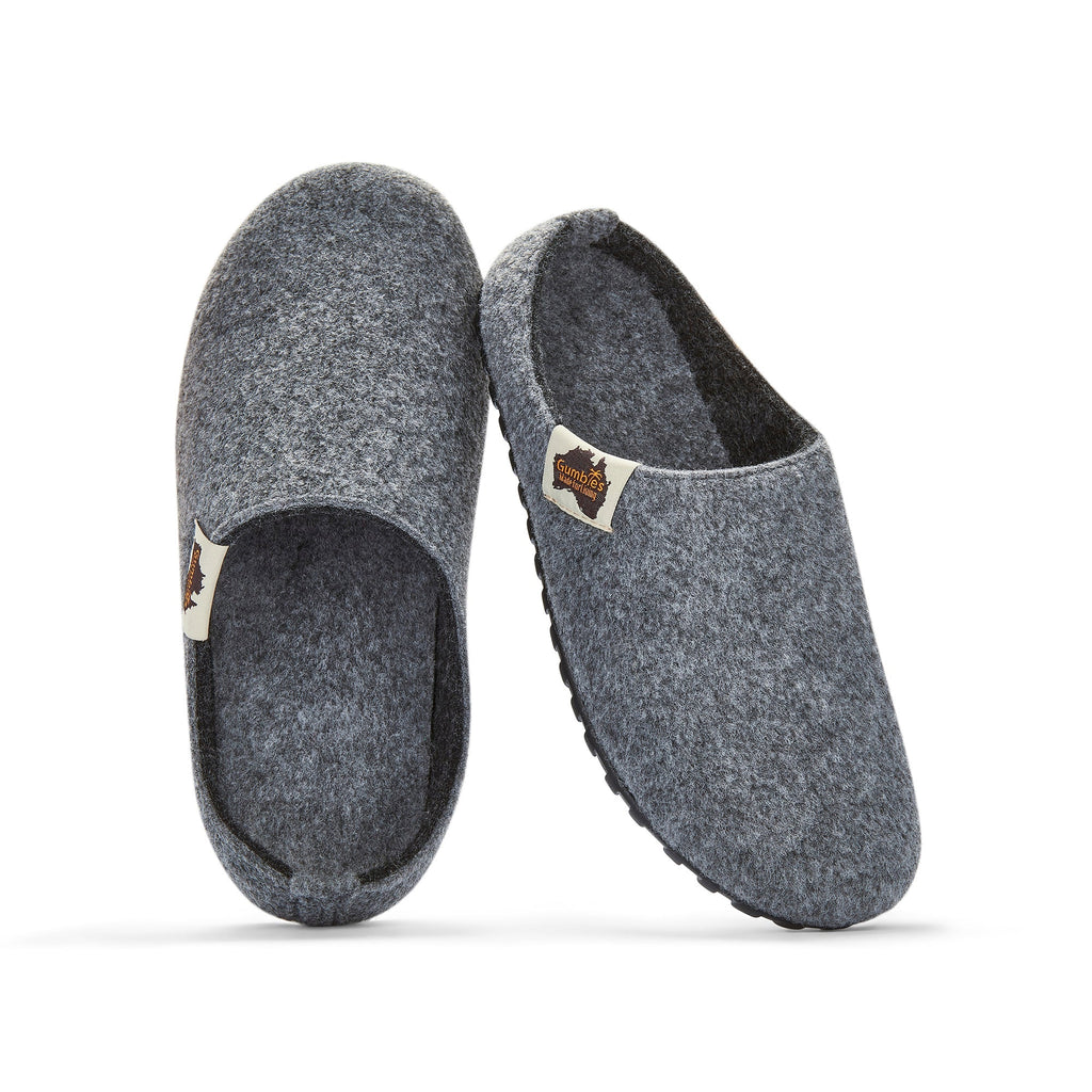 Outback Mens Slipper in Grey and Charcoal