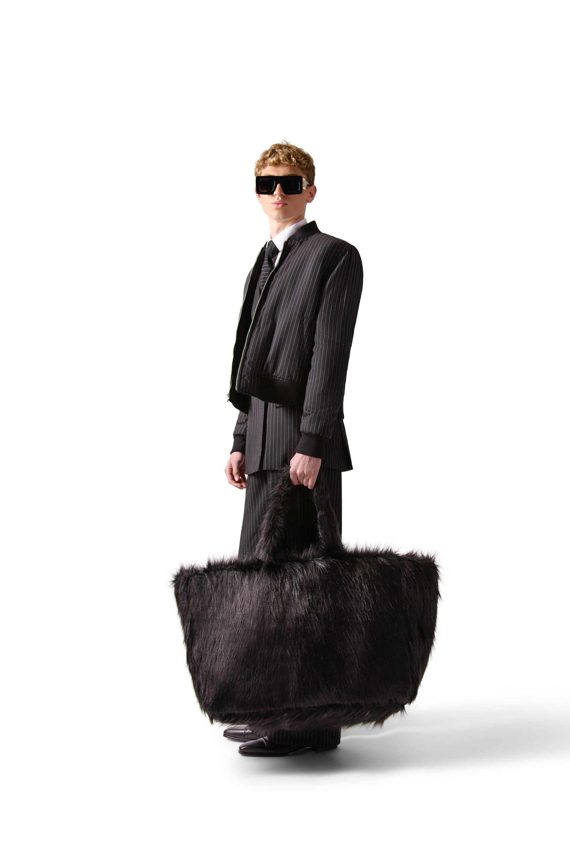 Oversized Faux Fur Shoulder Bag