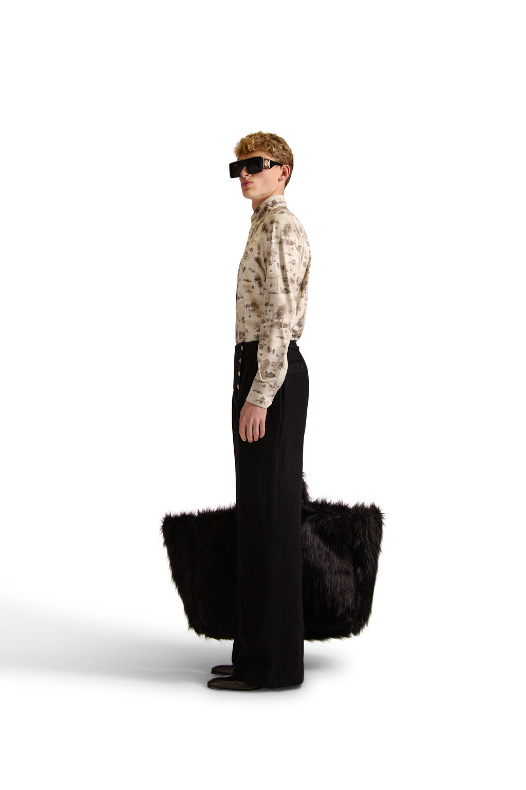 Tailored Fit Monogram Print Shirt