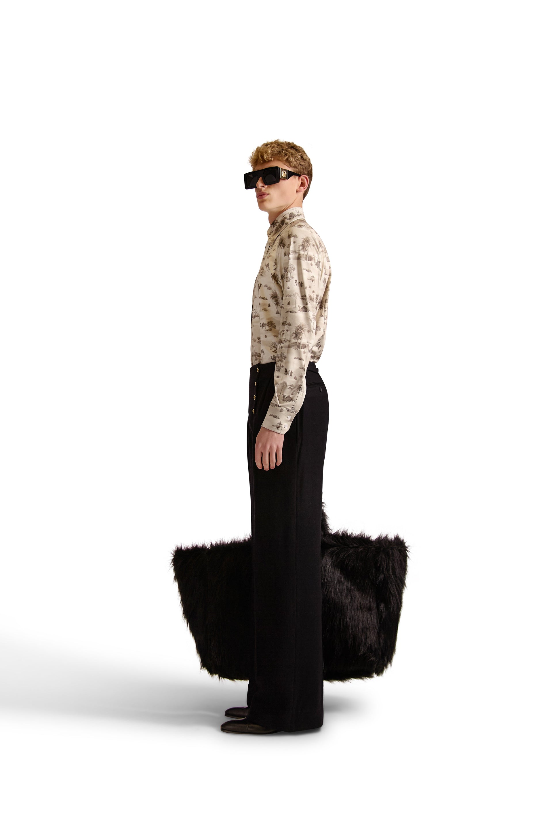 Tailored Fit Monogram Print Shirt