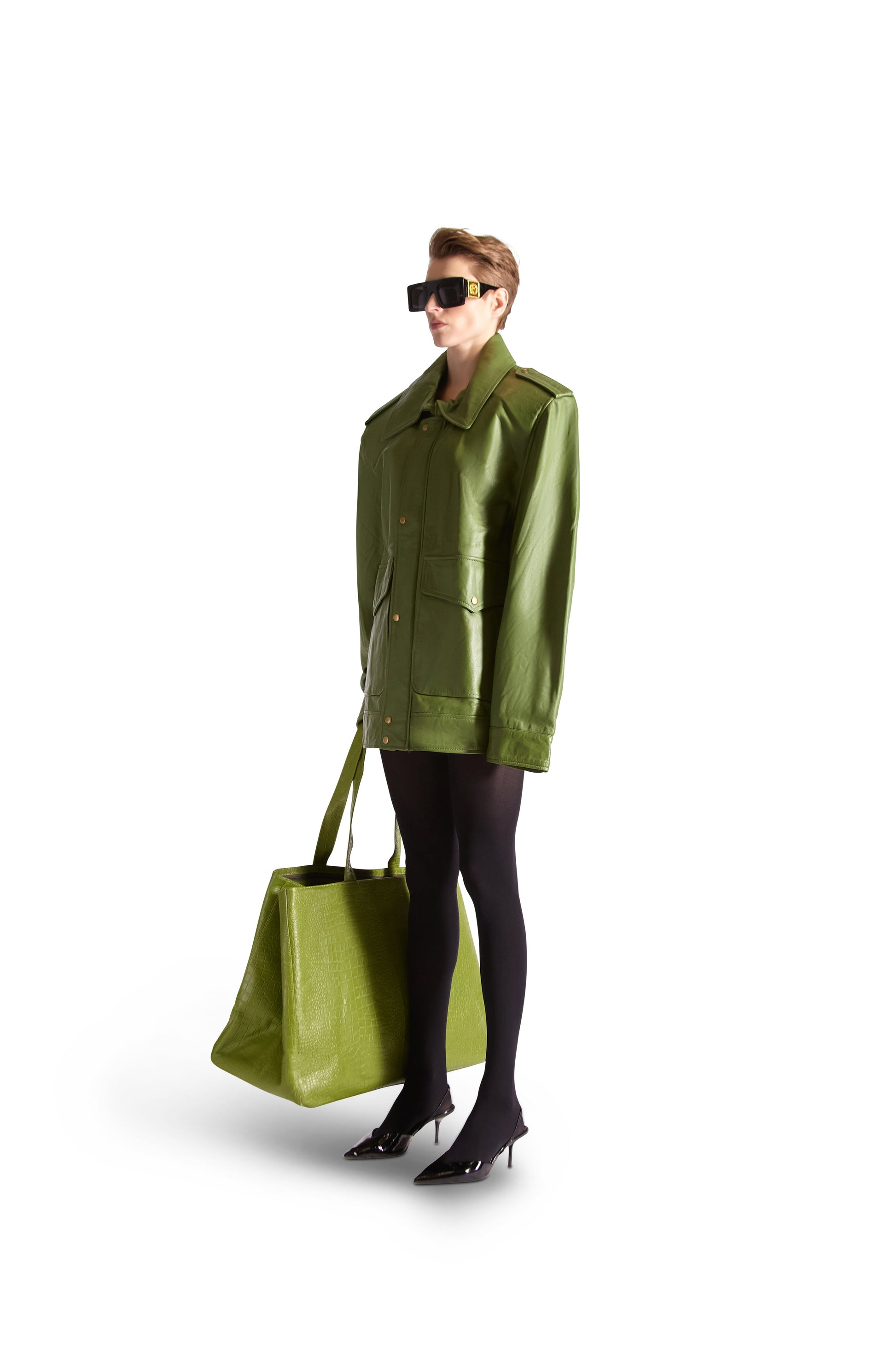 Oversized Leather Tote Bag