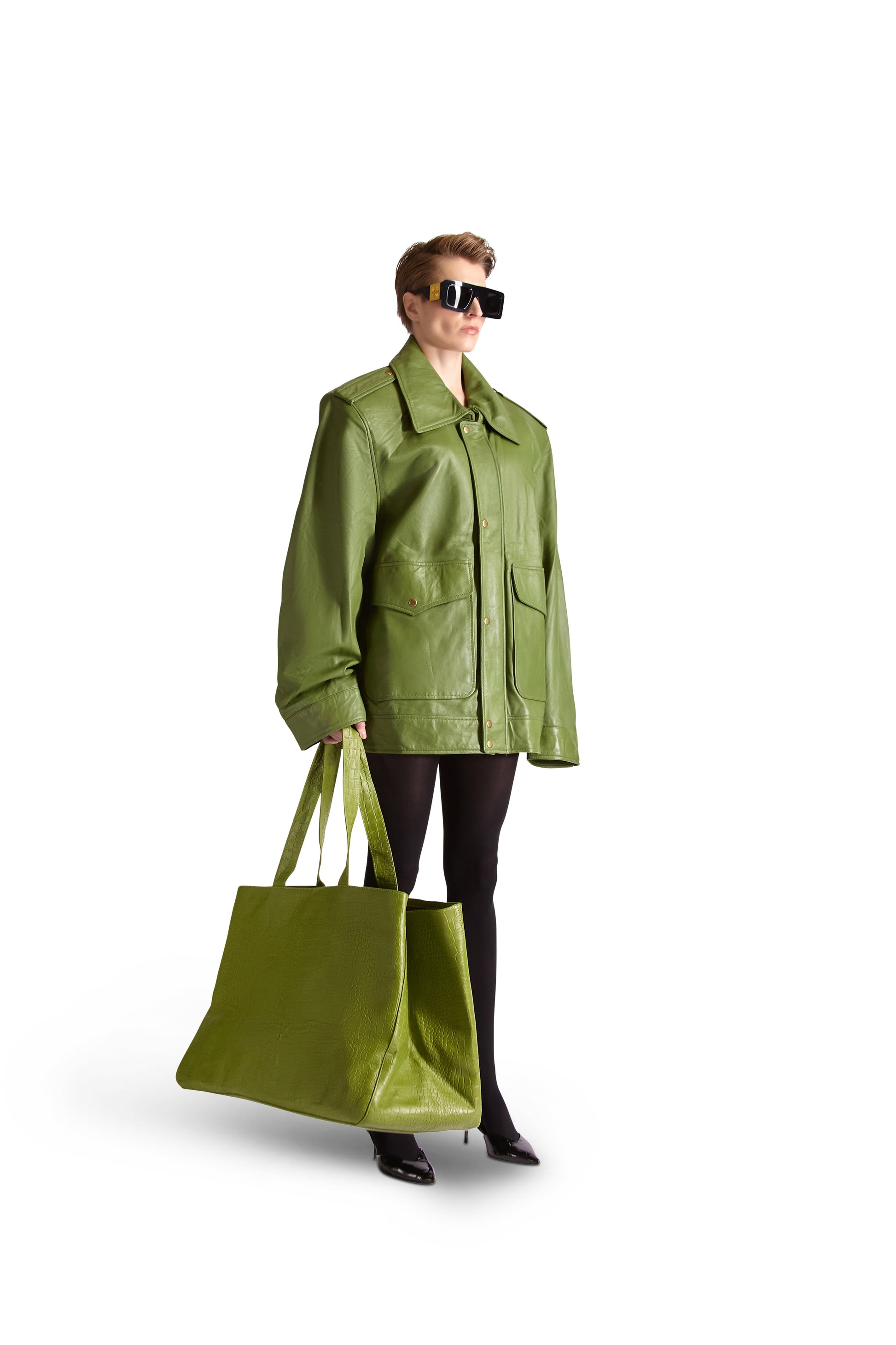 Oversized Leather Tote Bag