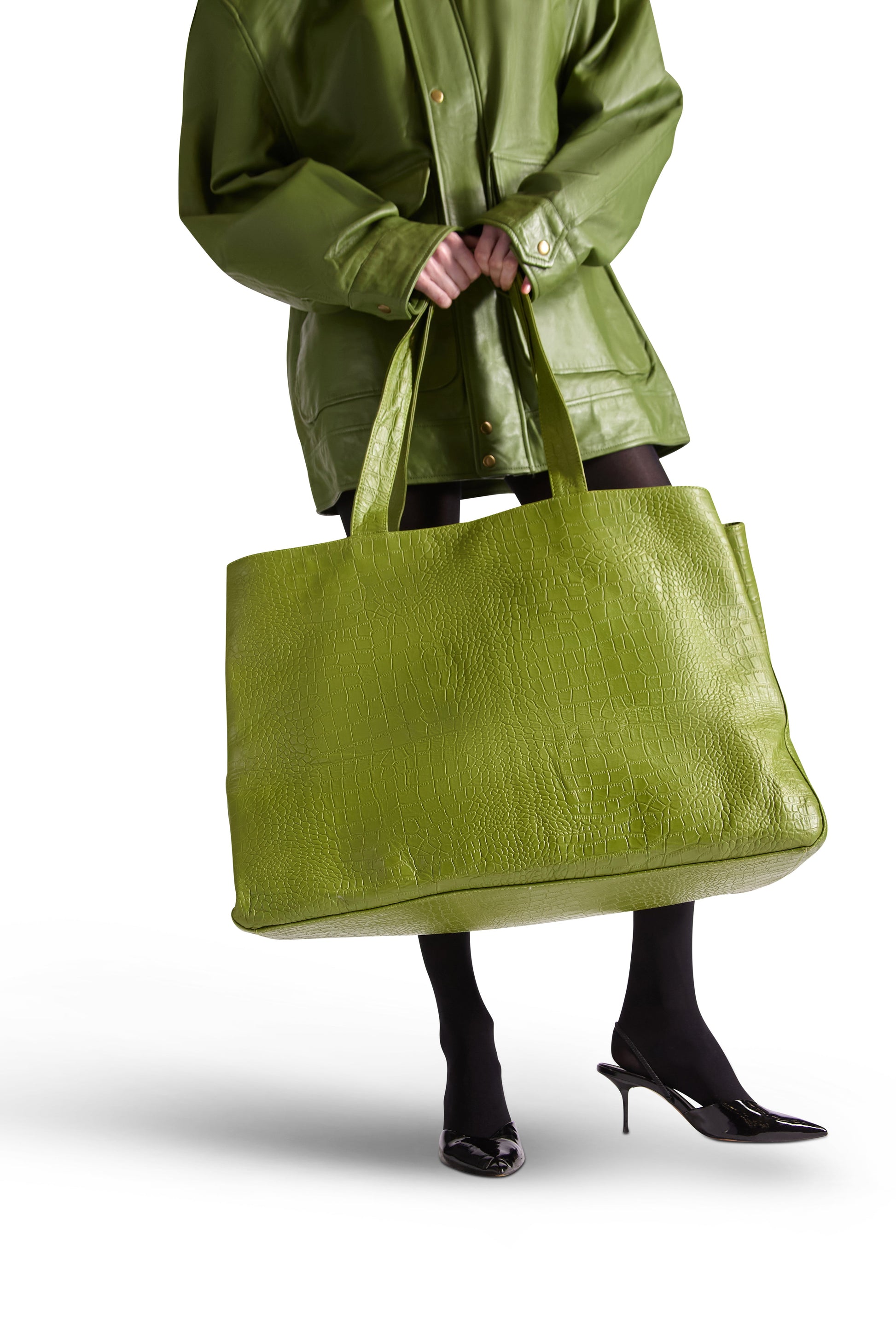 Oversized Leather Tote Bag