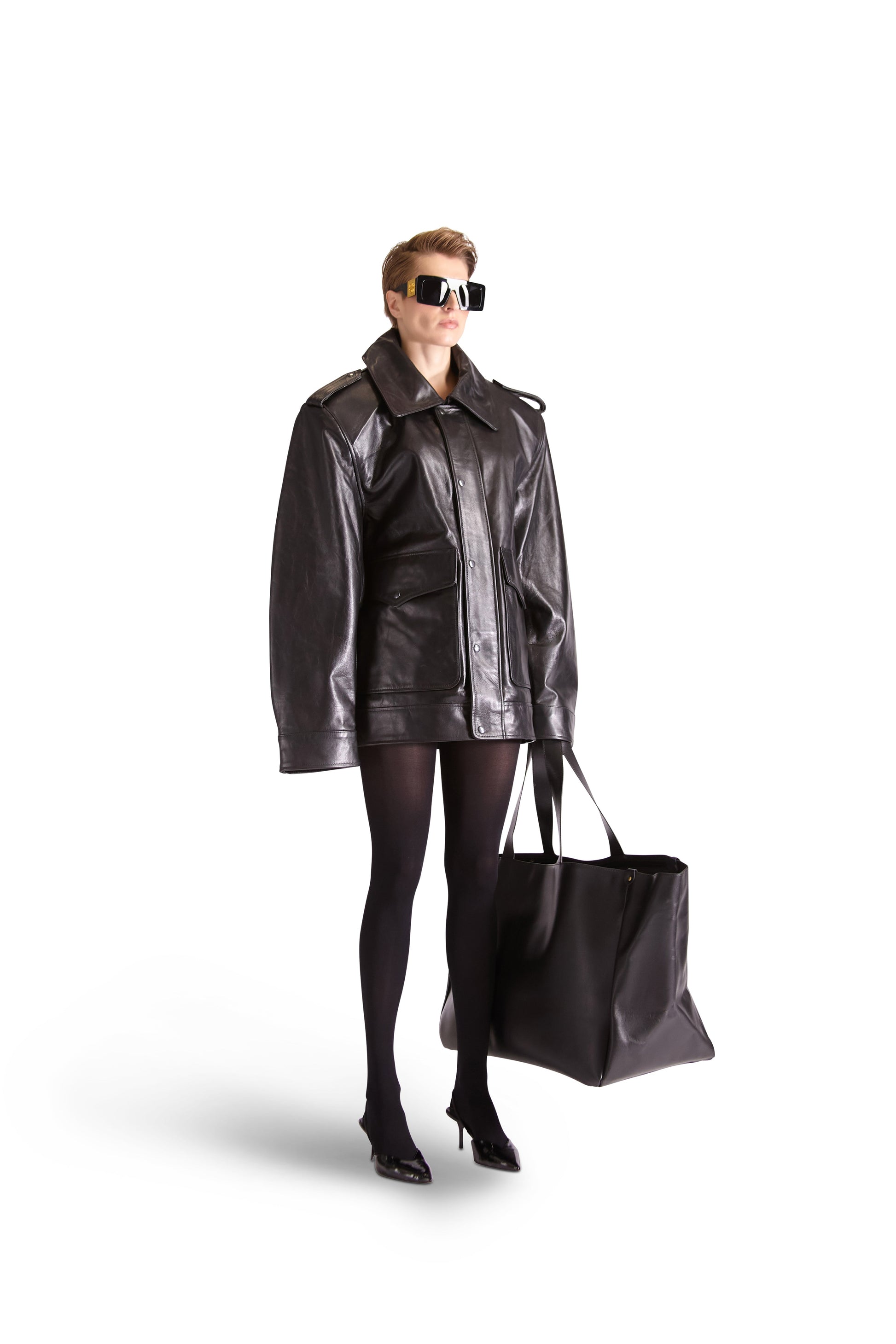 Oversized Leather Tote Bag