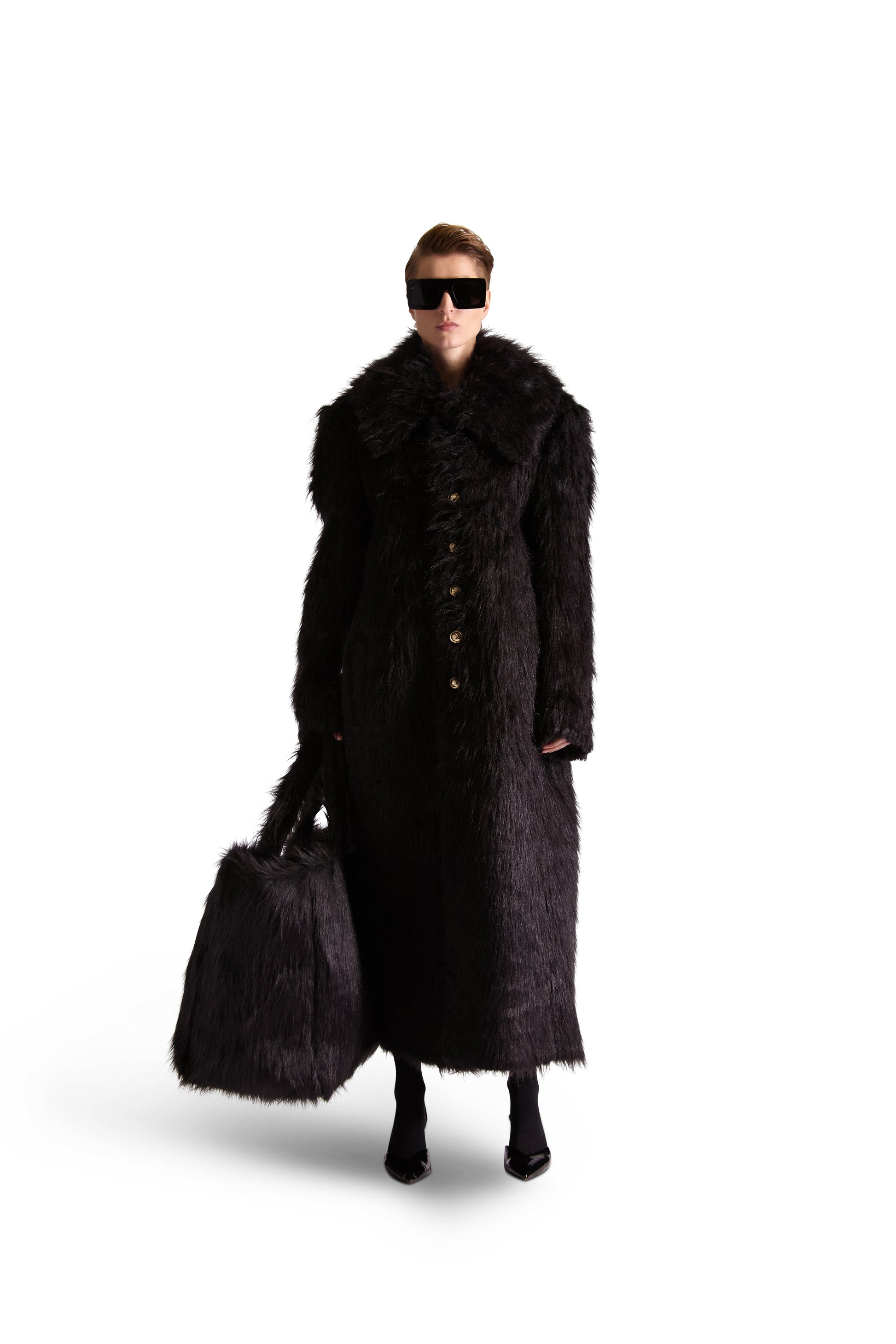 Oversized Faux Fur Shoulder Bag