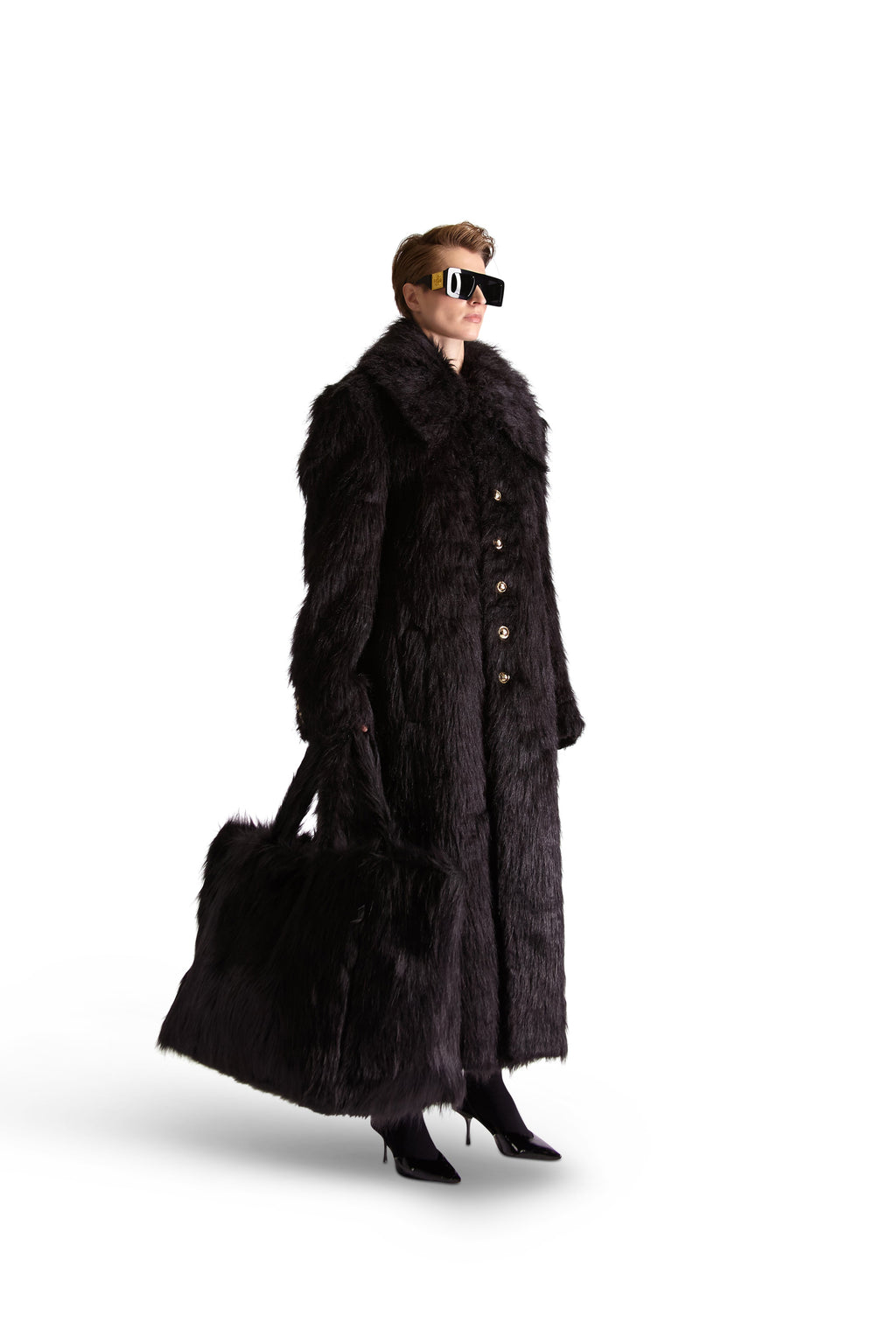 Oversized Faux Fur Shoulder Bag