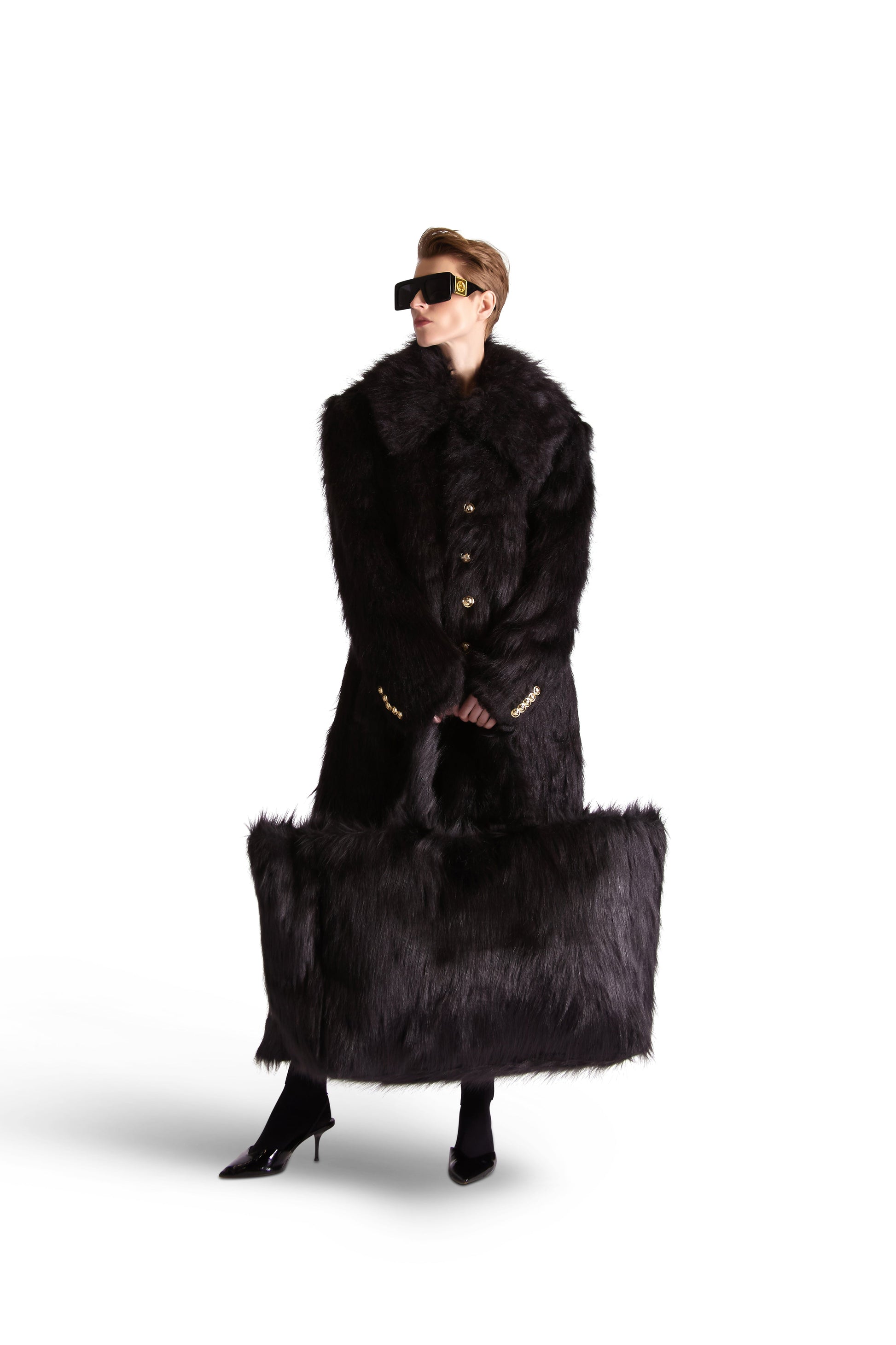 Oversized Faux Fur Shoulder Bag
