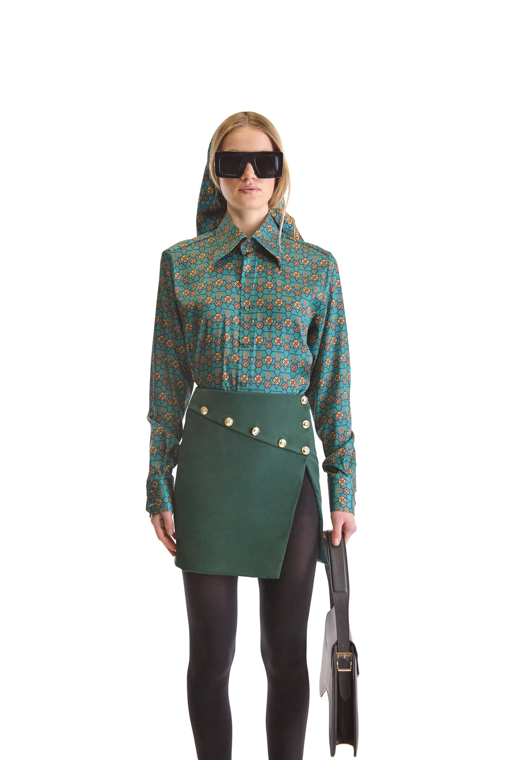 Tailored Fit Monogram Print Shirt