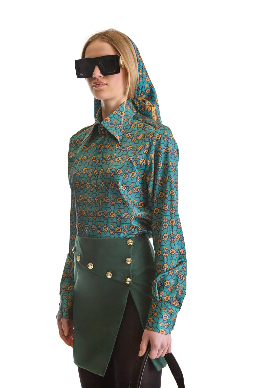 Tailored Fit Monogram Print Shirt