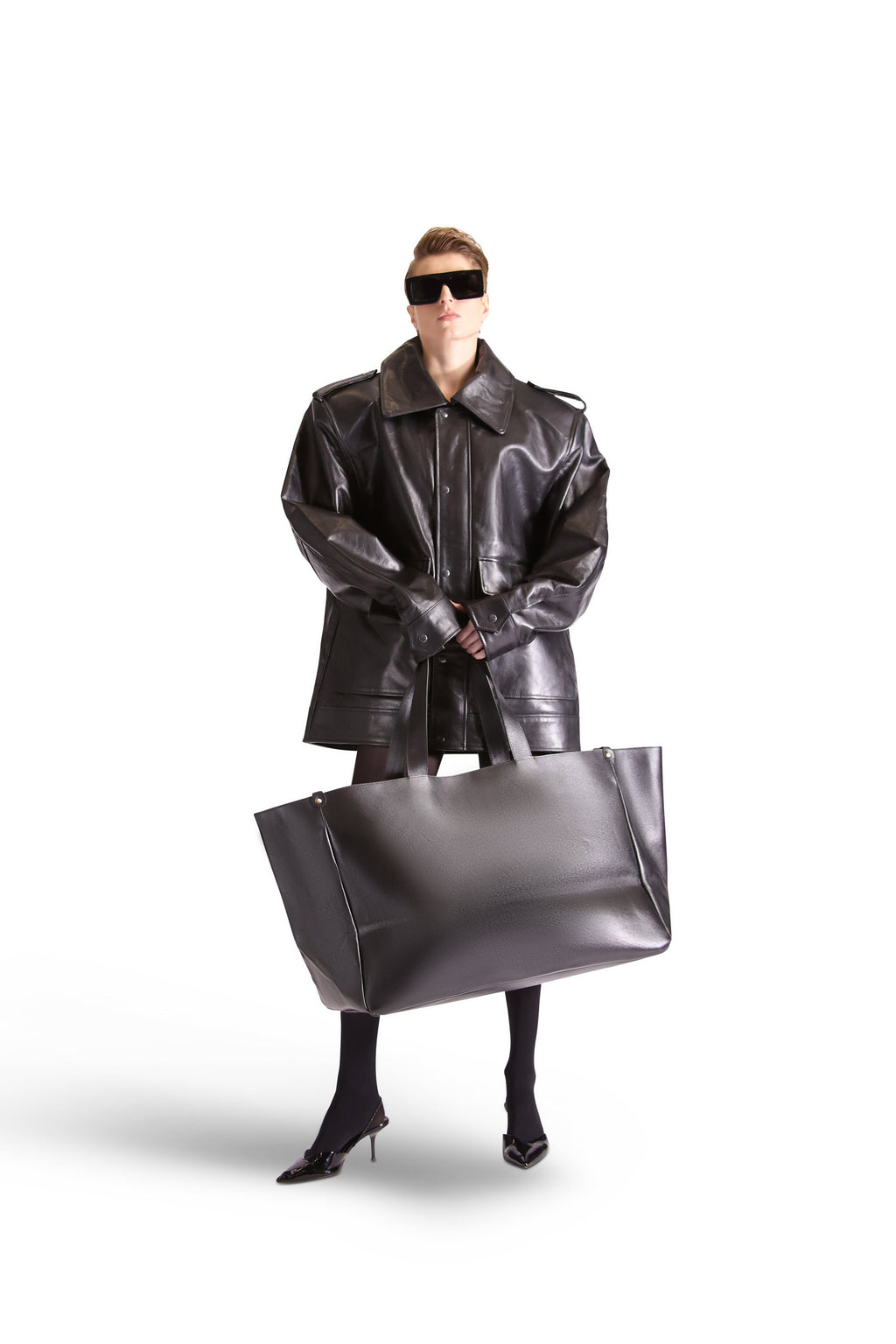 Oversized Leather Tote Bag