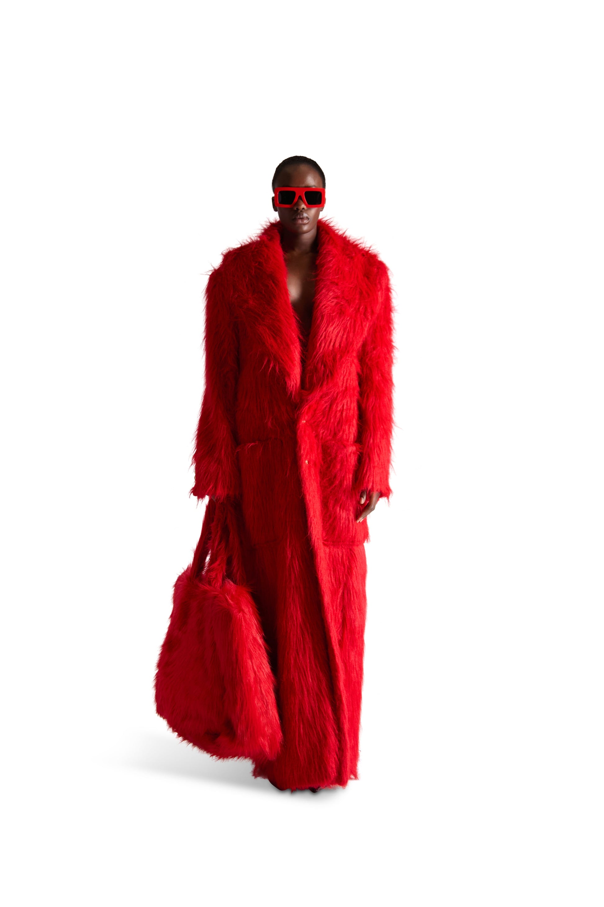 Large Faux Fur Shoulder Bag