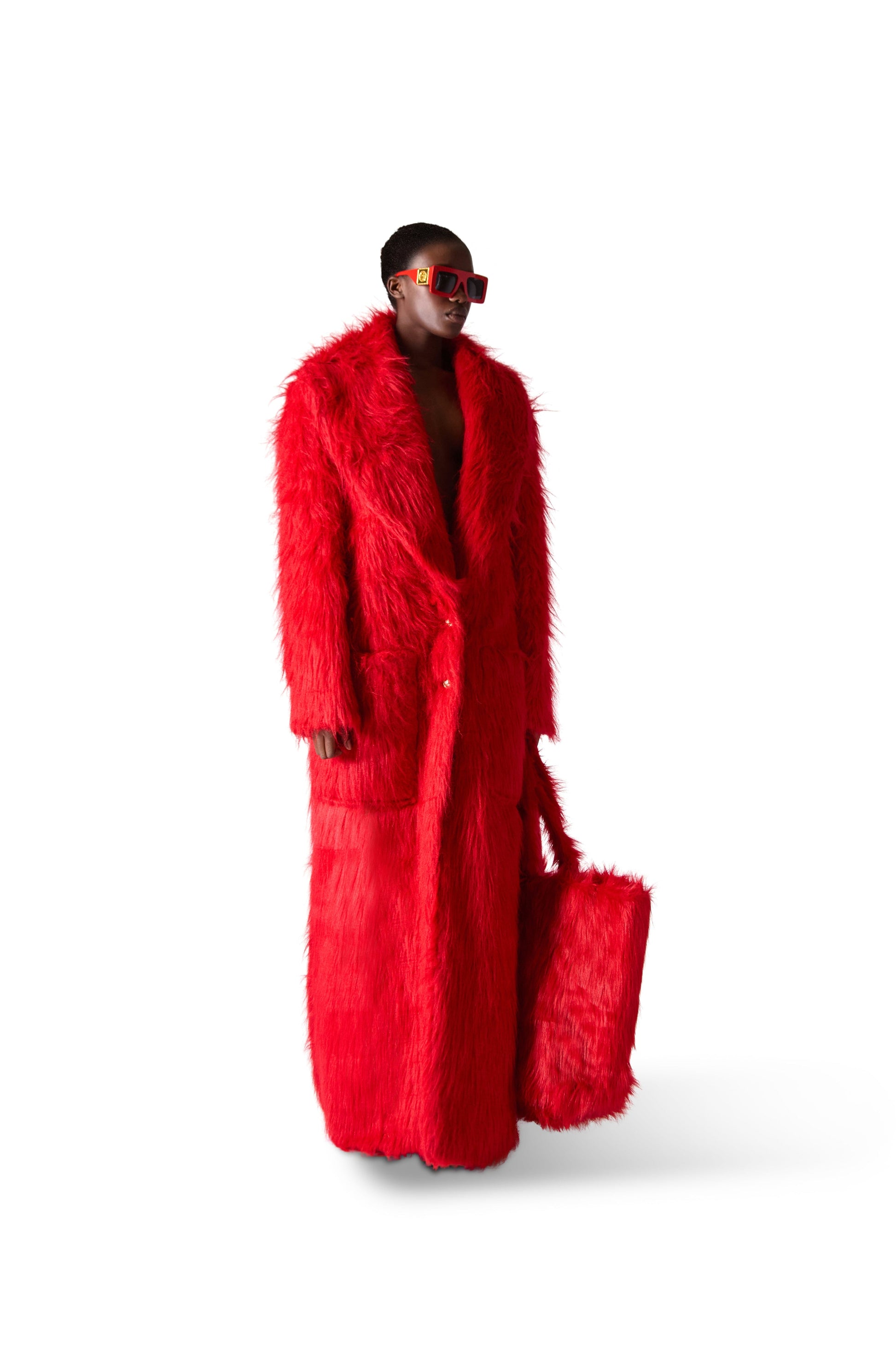 Large Faux Fur Shoulder Bag