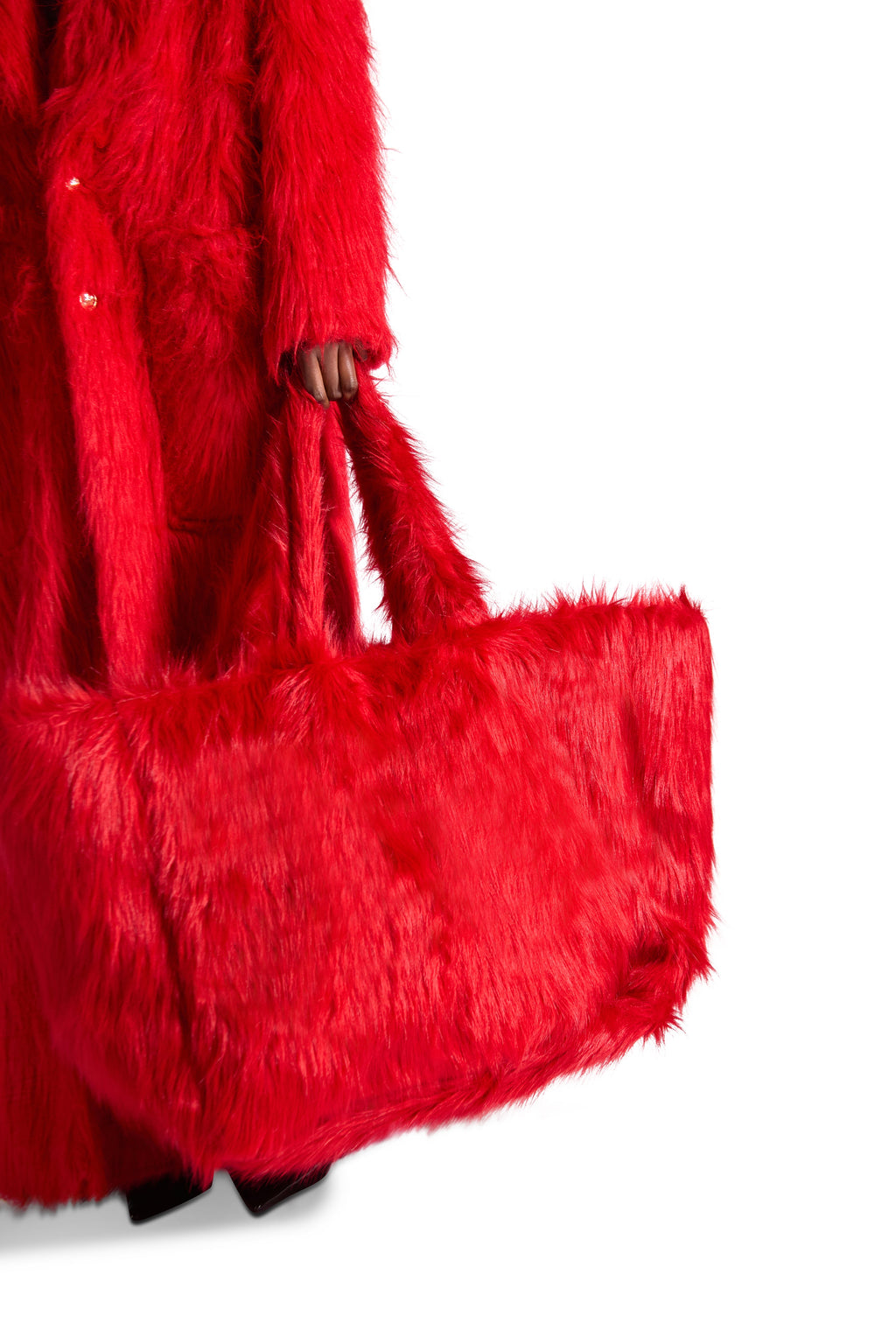 Large Faux Fur Shoulder Bag