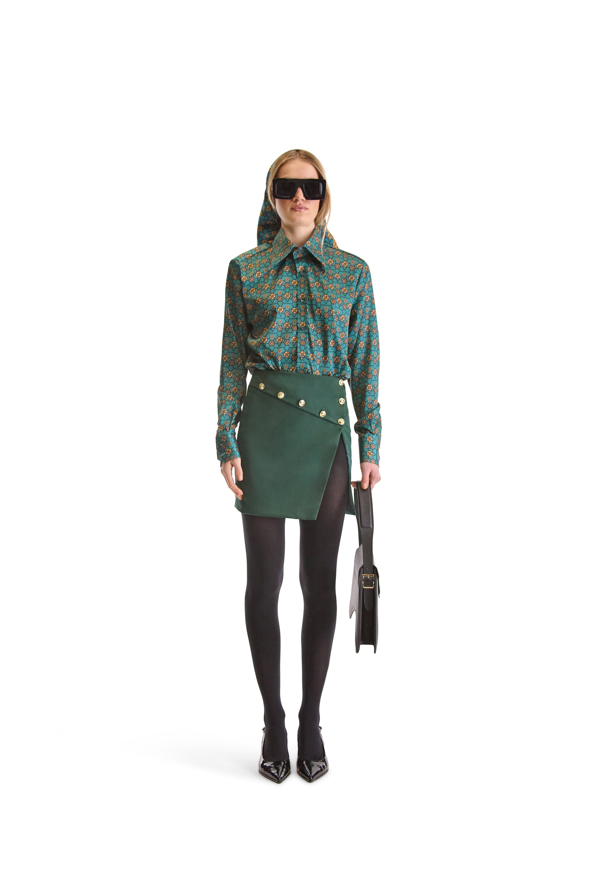 Tailored Fit Monogram Print Shirt