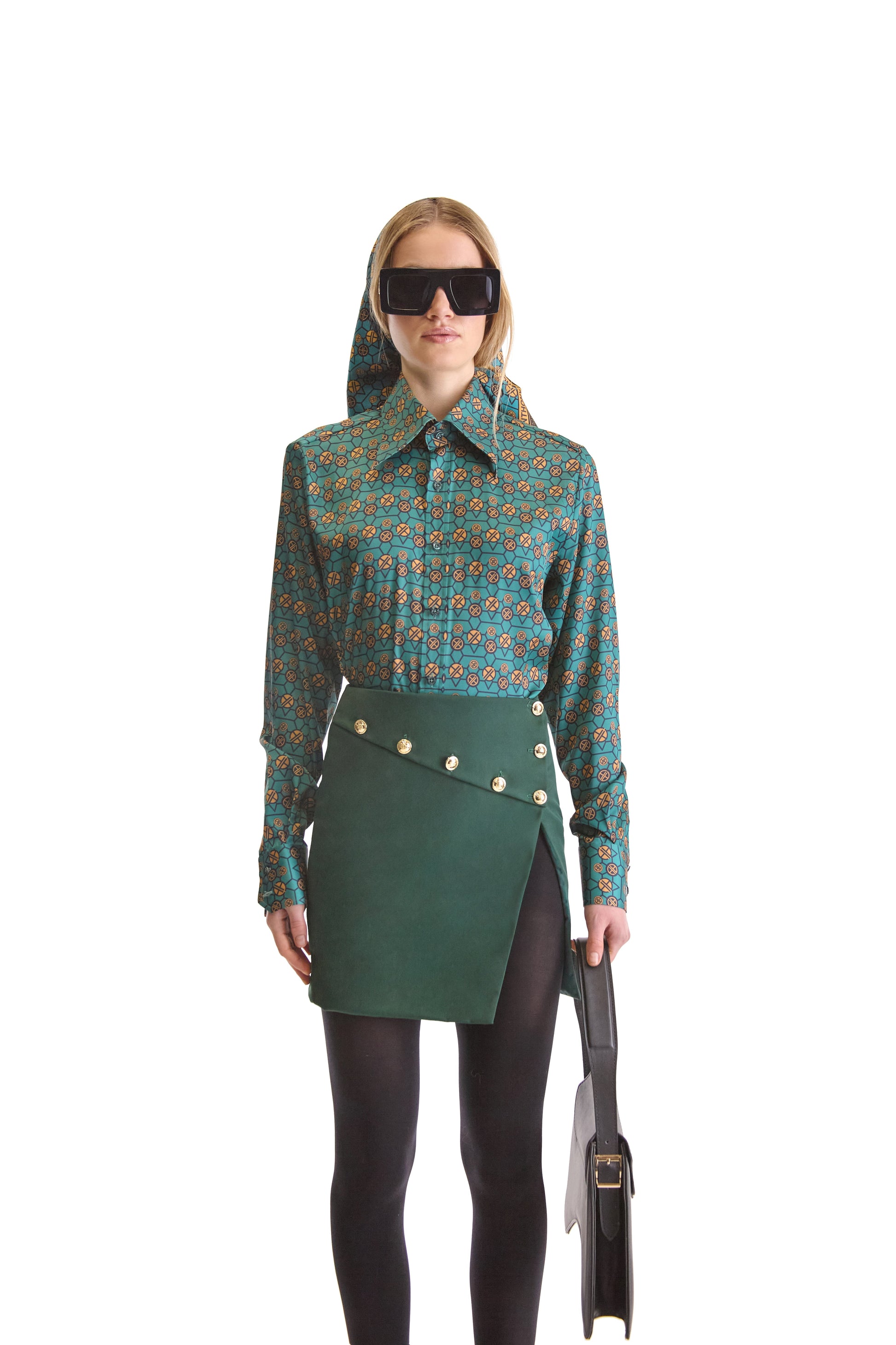 Tailored Fit Monogram Print Shirt