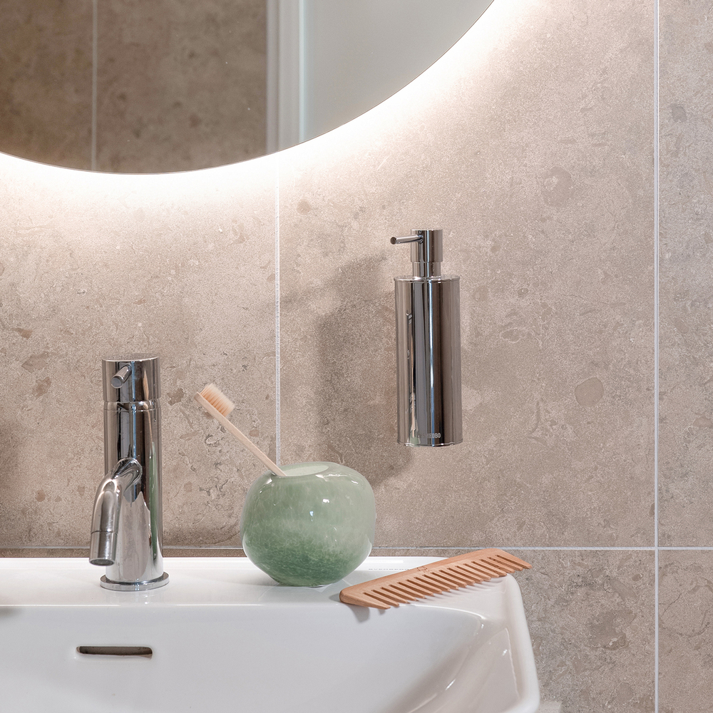 Polished Chrome Wall Soap Dispenser