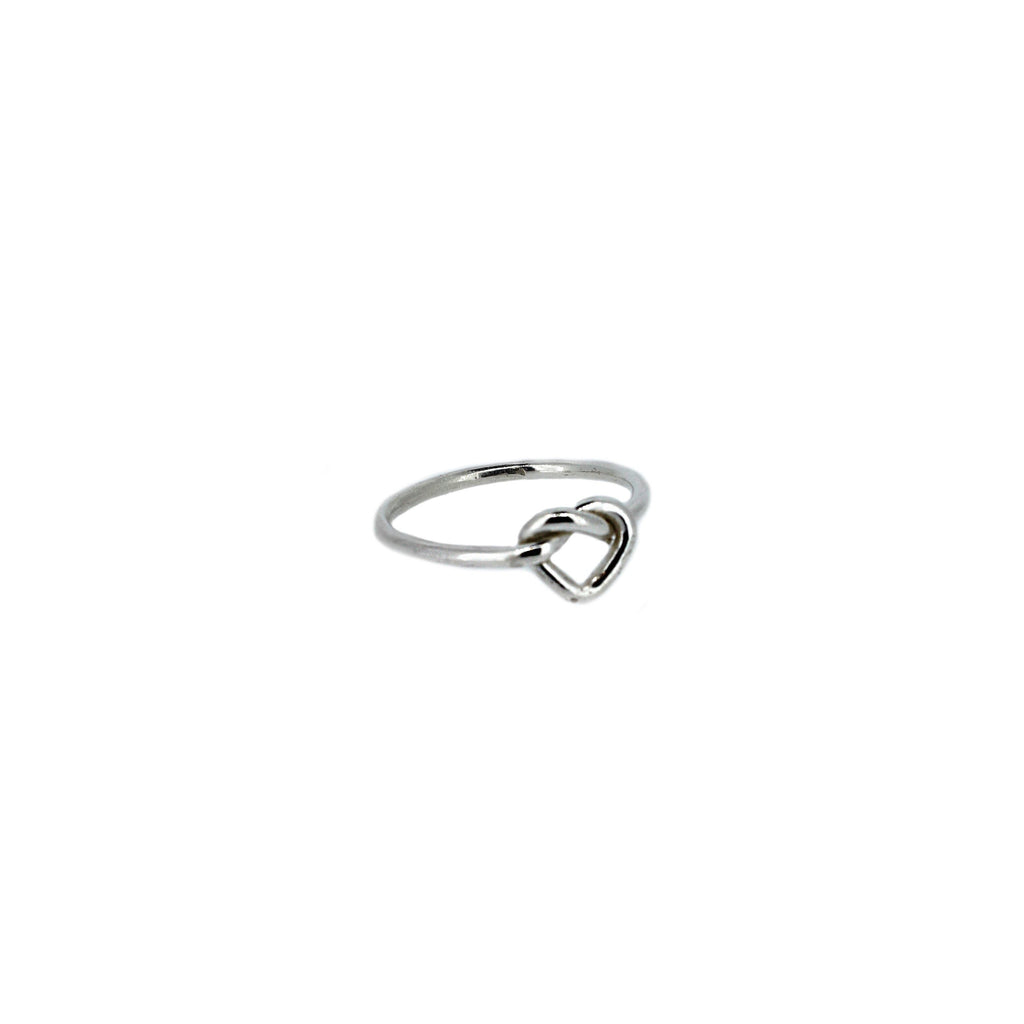 Heart Knot Ring in Sterling Silver