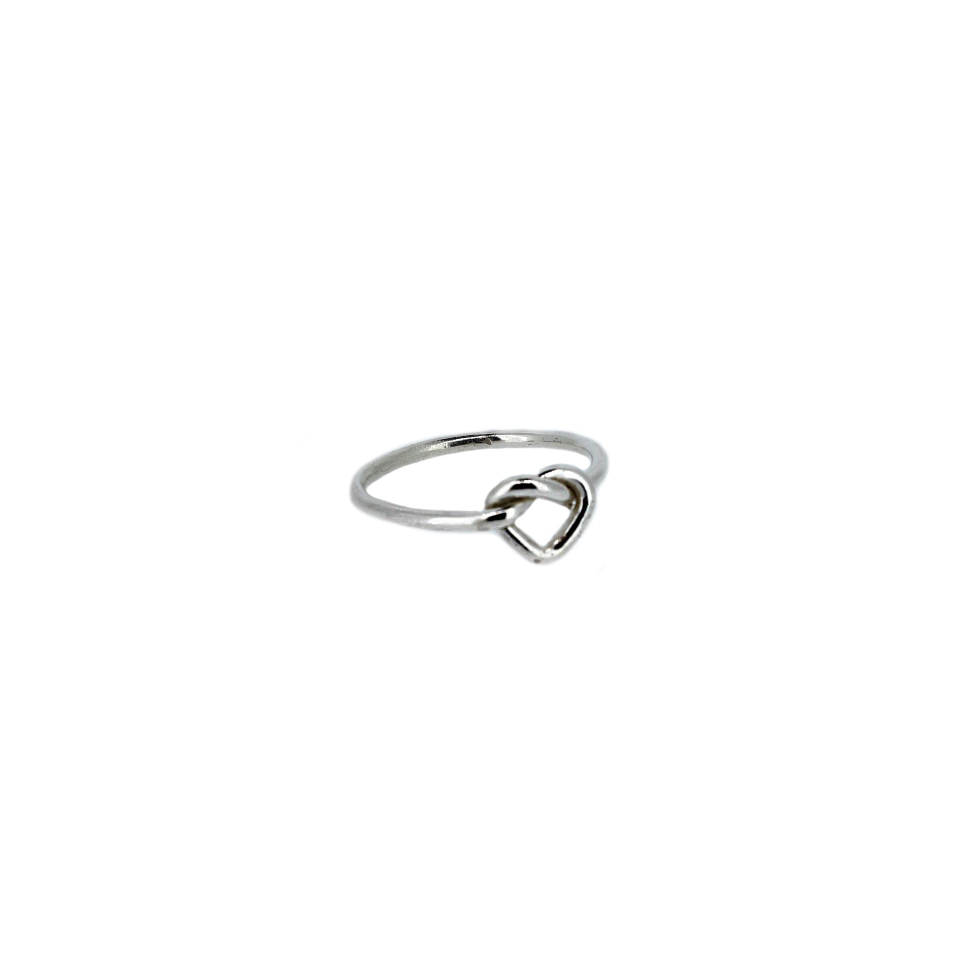 Heart Knot Ring in Sterling Silver