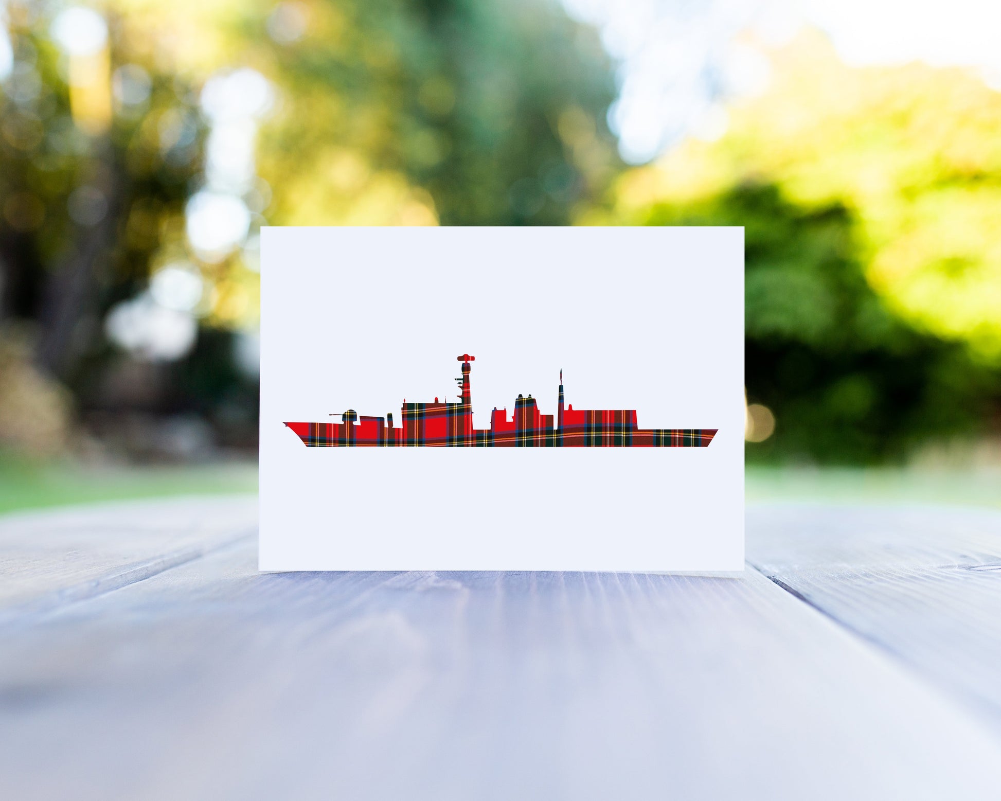 Royal Stewart Tartan HMS Lancaster Greeting Card