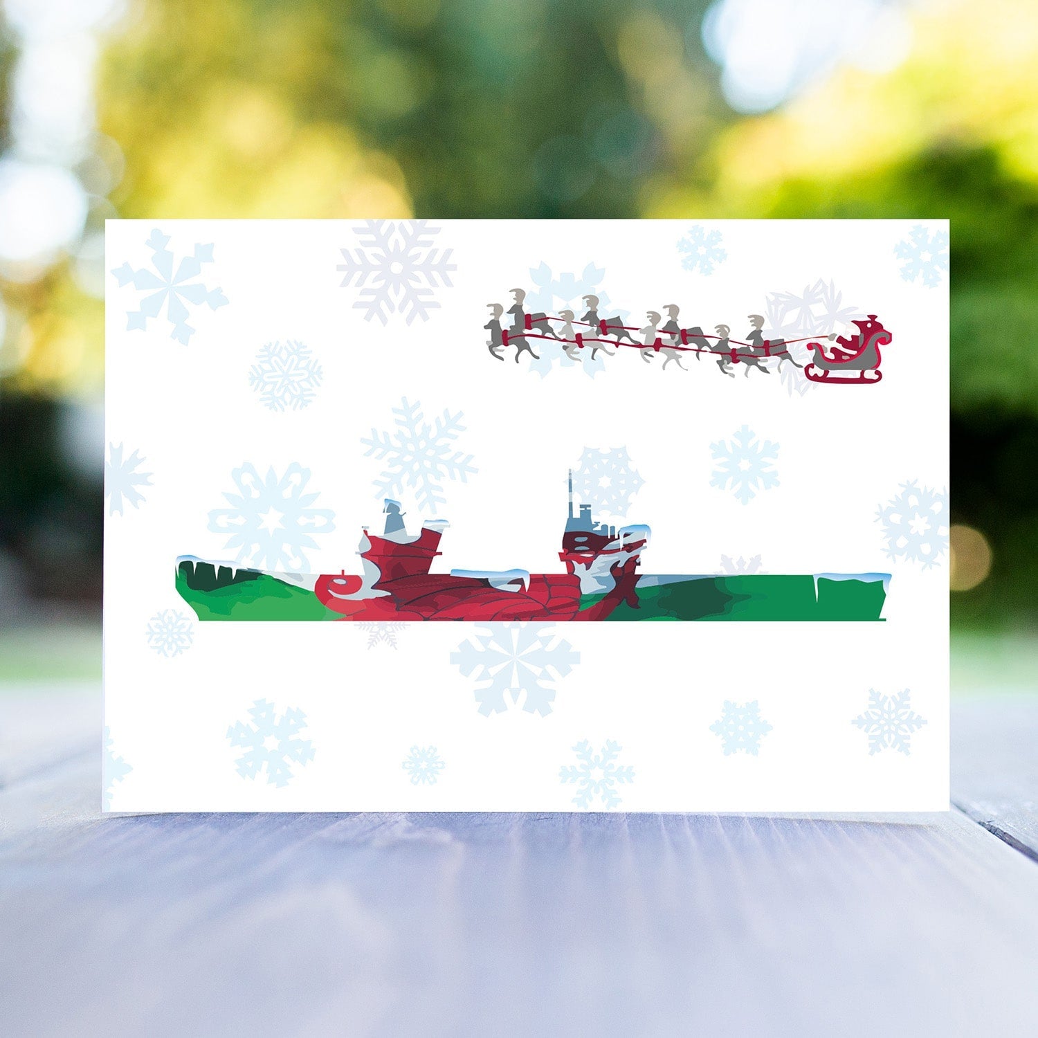 Welsh Flag HMS Prince of Wales Christmas Card