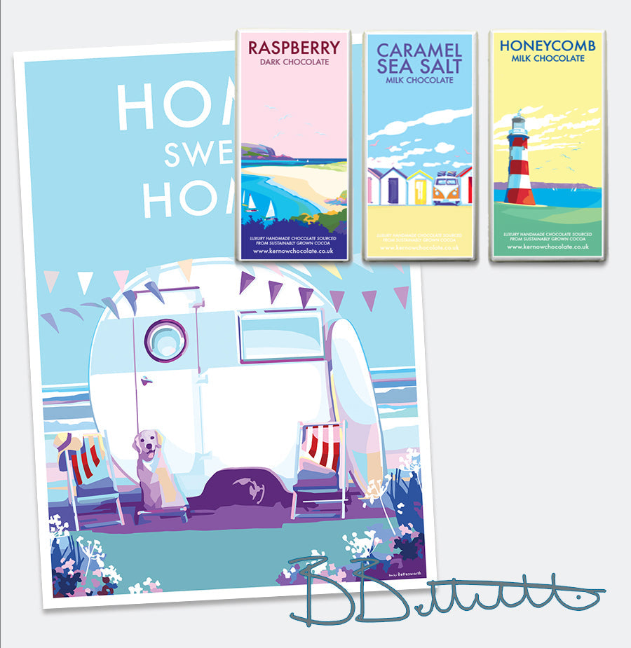 Home Sweet Home Vintage Poster Print