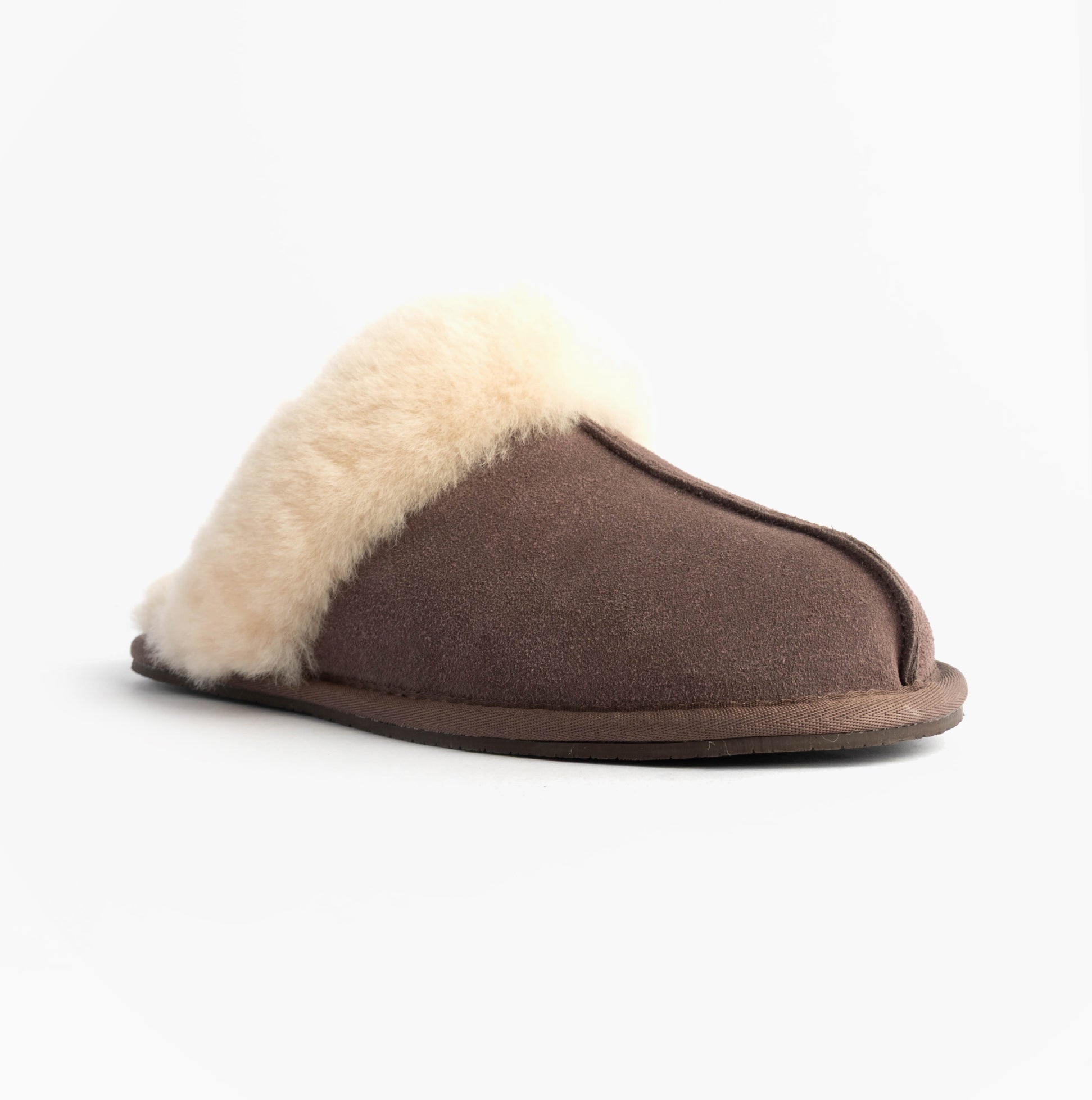 Real Sheepskin Mule Slippers in Espresso