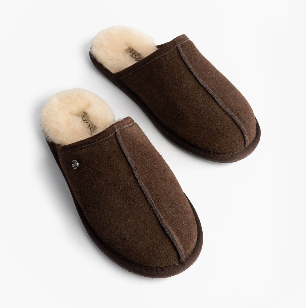 Sheepskin EDWIN Mens Slippers Espresso