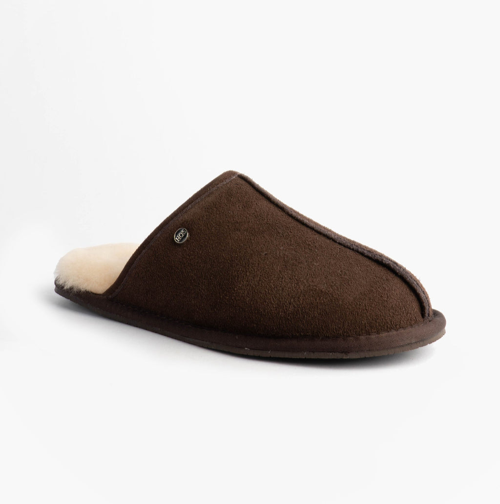Sheepskin EDWIN Mens Slippers Espresso