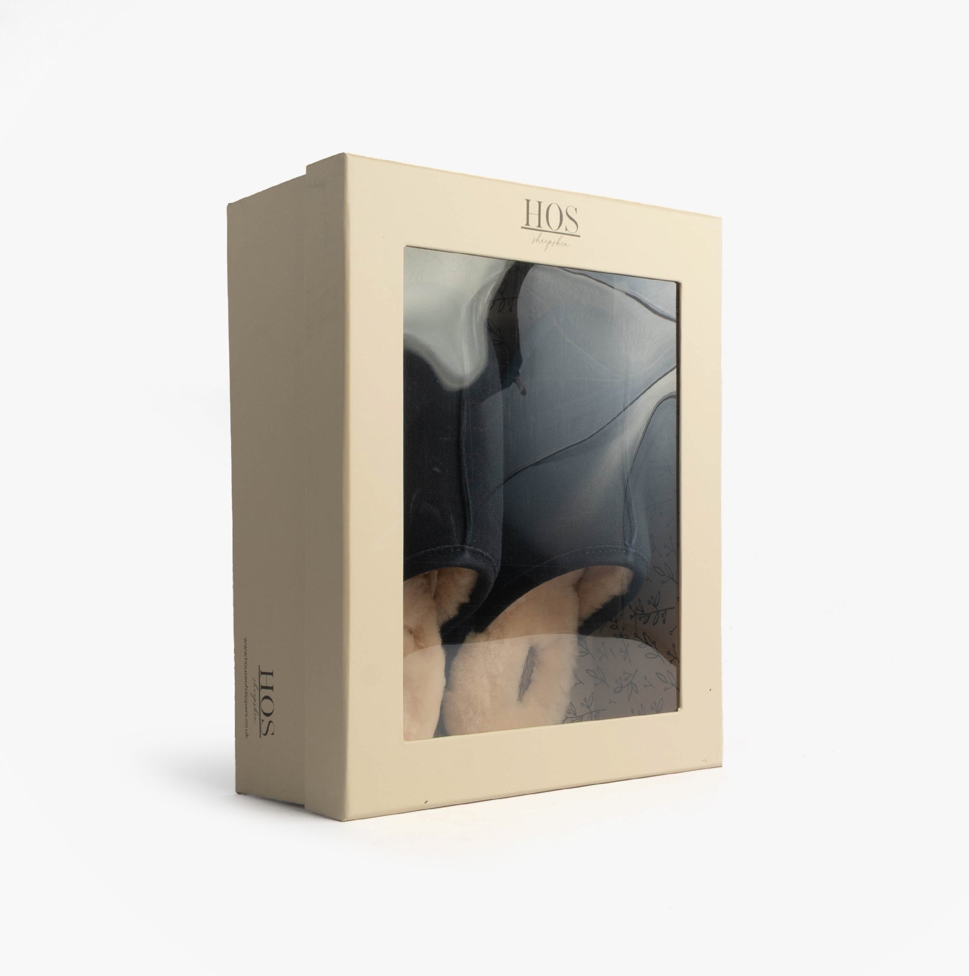 Navy Sheepskin Mens Slippers