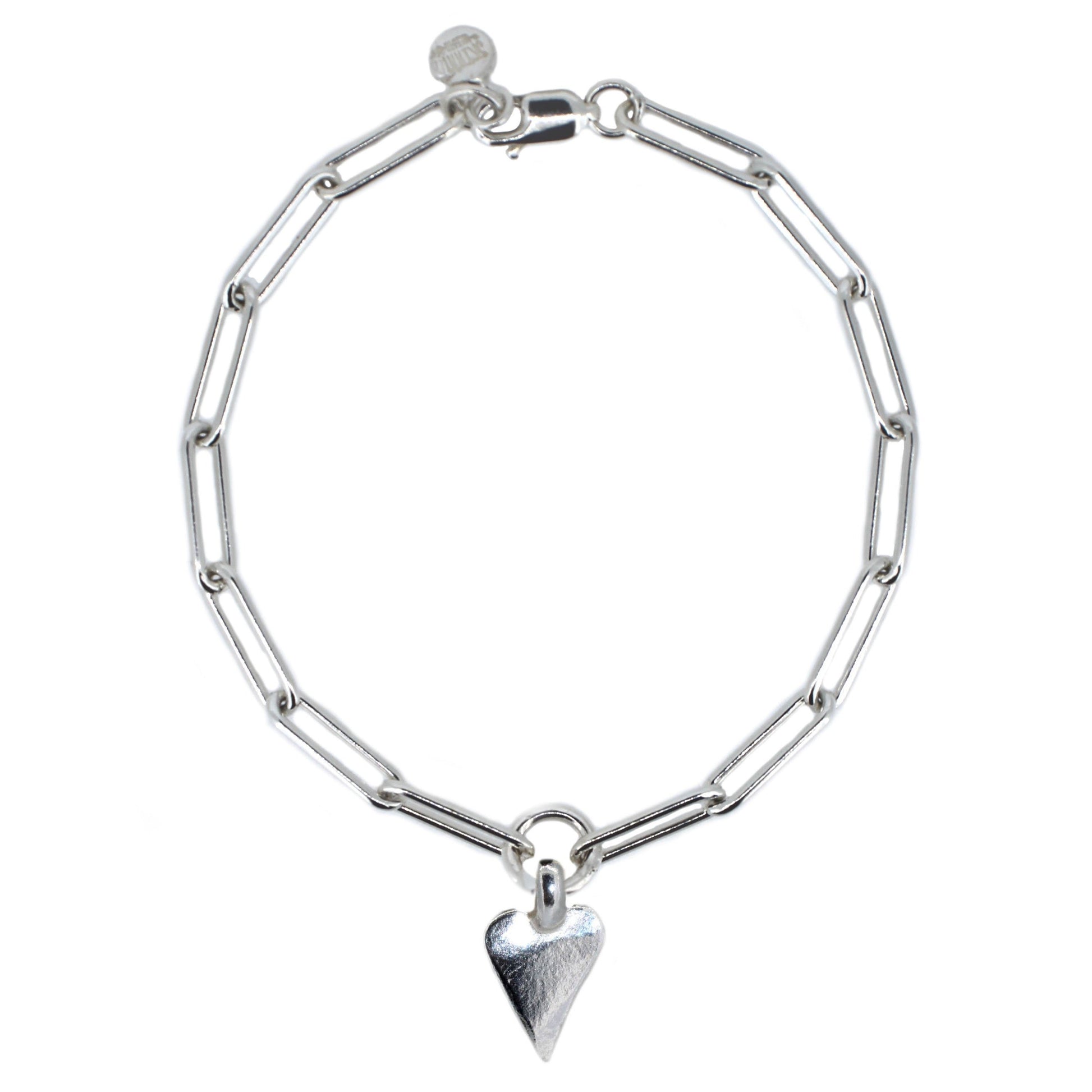 Heart Trace Chain Bracelet Sterling Silver