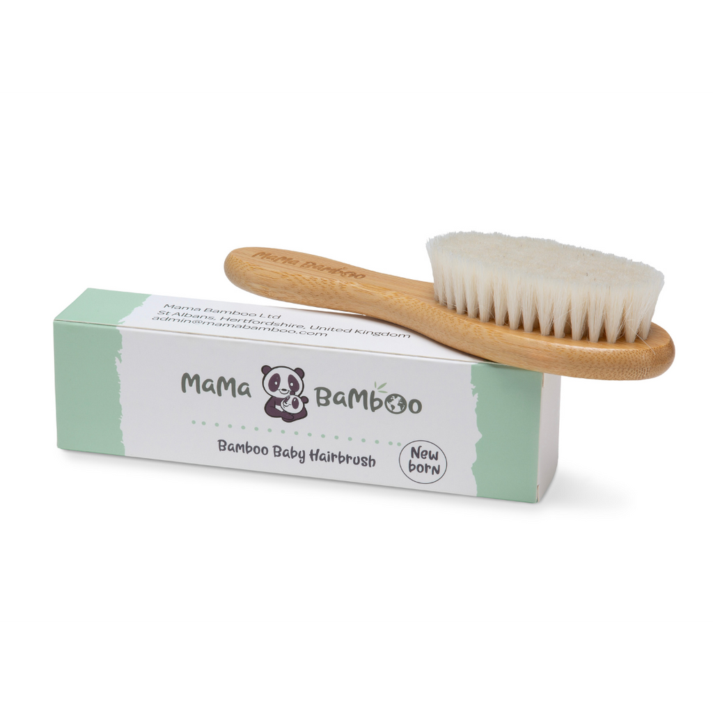 Bamboo Baby Hairbrush with Soft Goat Hair Bristles