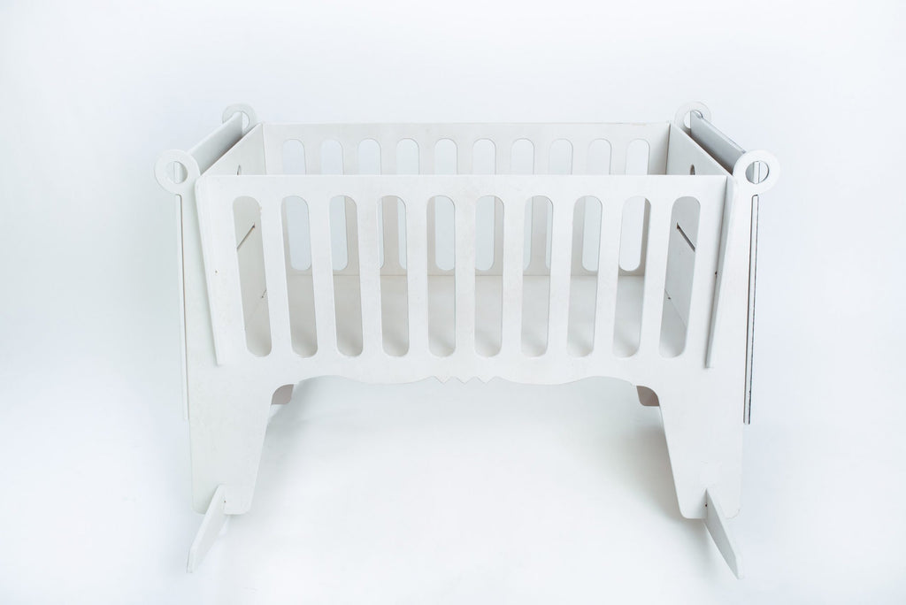 Natural Birchwood Baby Cradle – Stylish & Soothing Rocking Design by Adensen at www.brixbailey.com