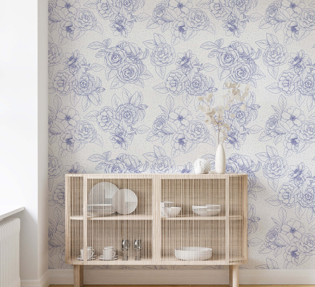 Hana Hand Drawn Floral Wallpaper