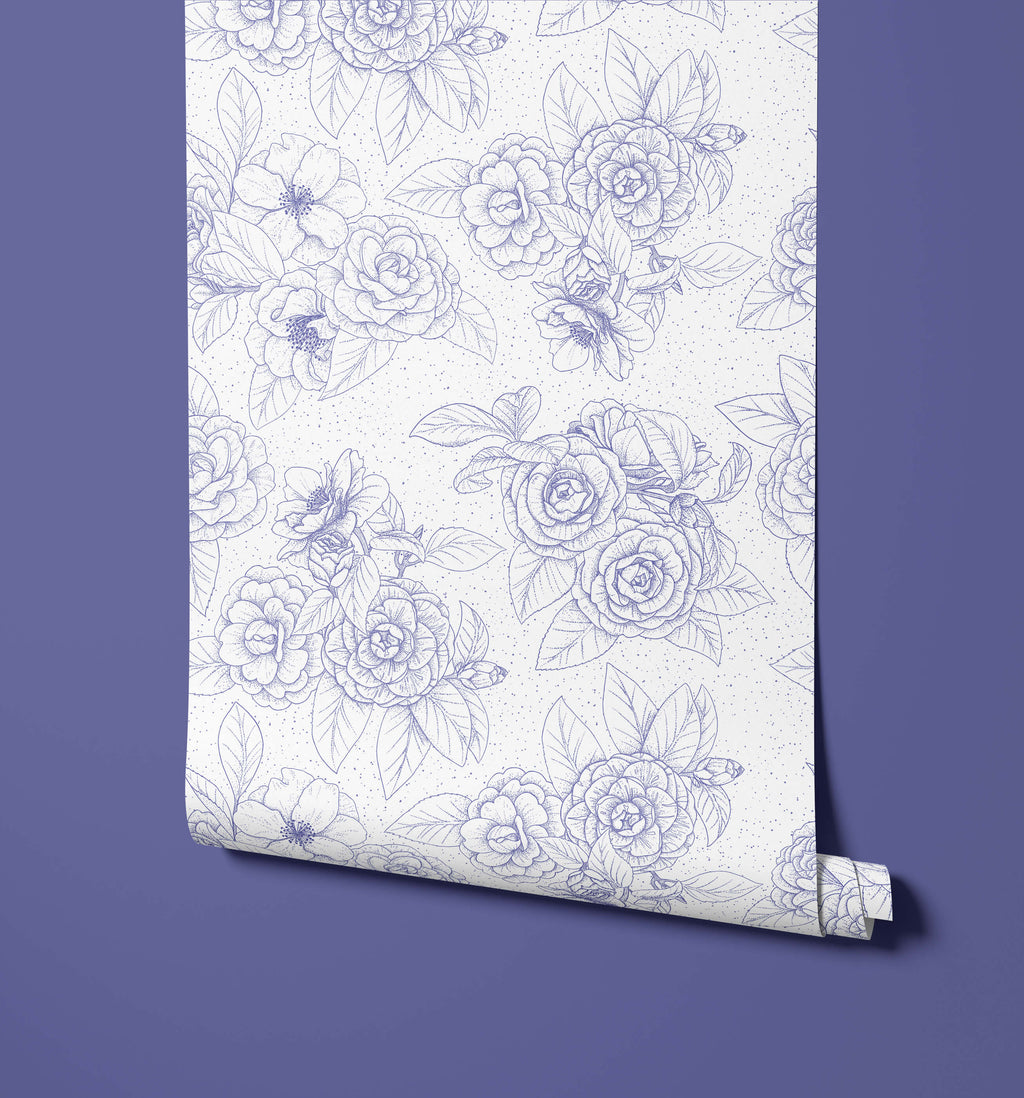 Hana Hand Drawn Floral Wallpaper