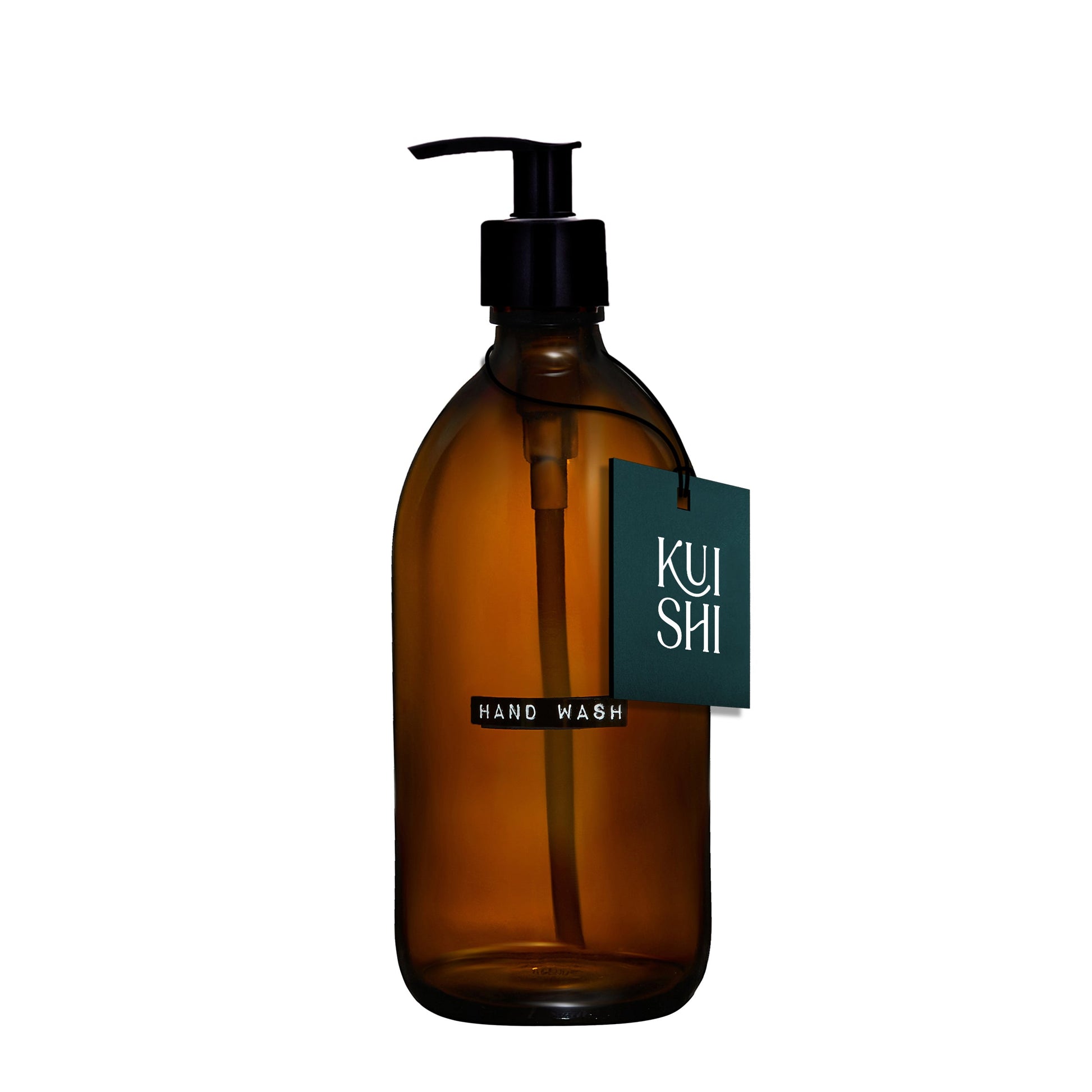 Vintage Amber Glass Refillable Dispenser Bottle 500ml