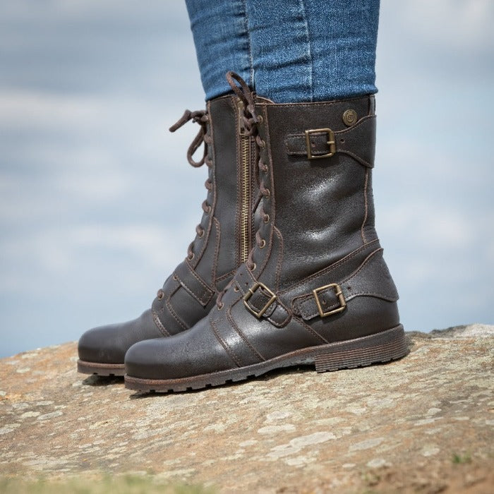 Brown Leather Harley Boots