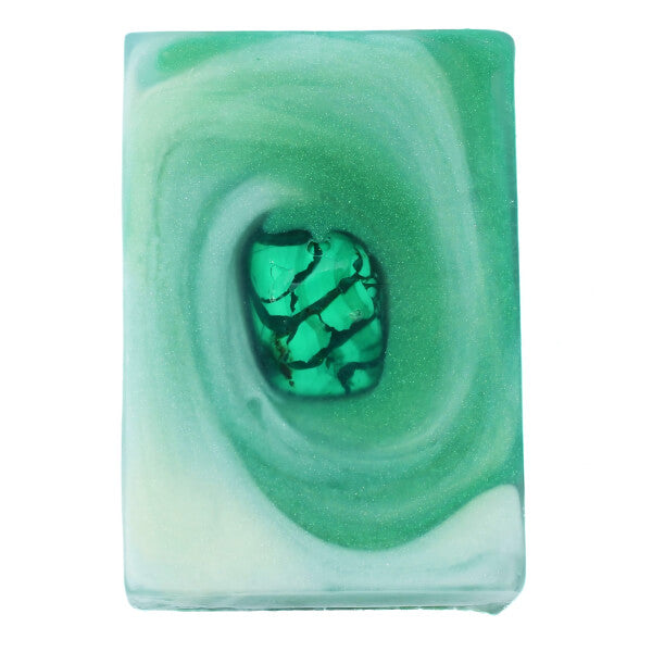 Heart Chakra Crystal Soap Bar with Malachite and Lavender
